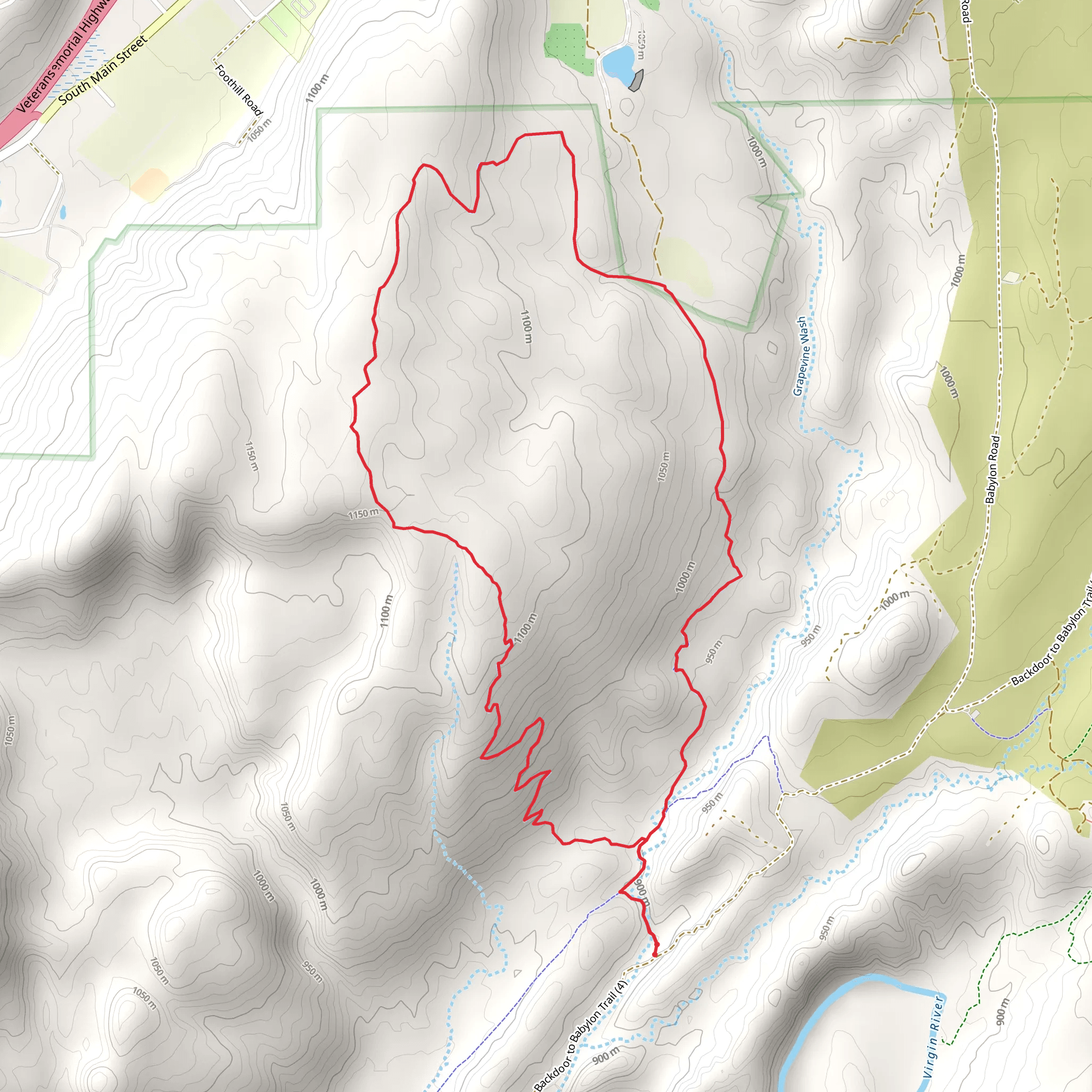 Historic Babylon Trail and Little Purgatory Trail mobile static map
