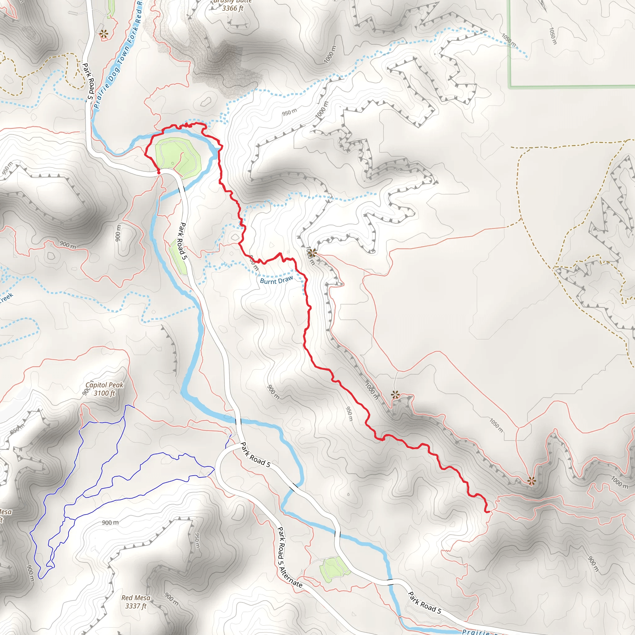 Upper and Lower Comanche Trail mobile static map