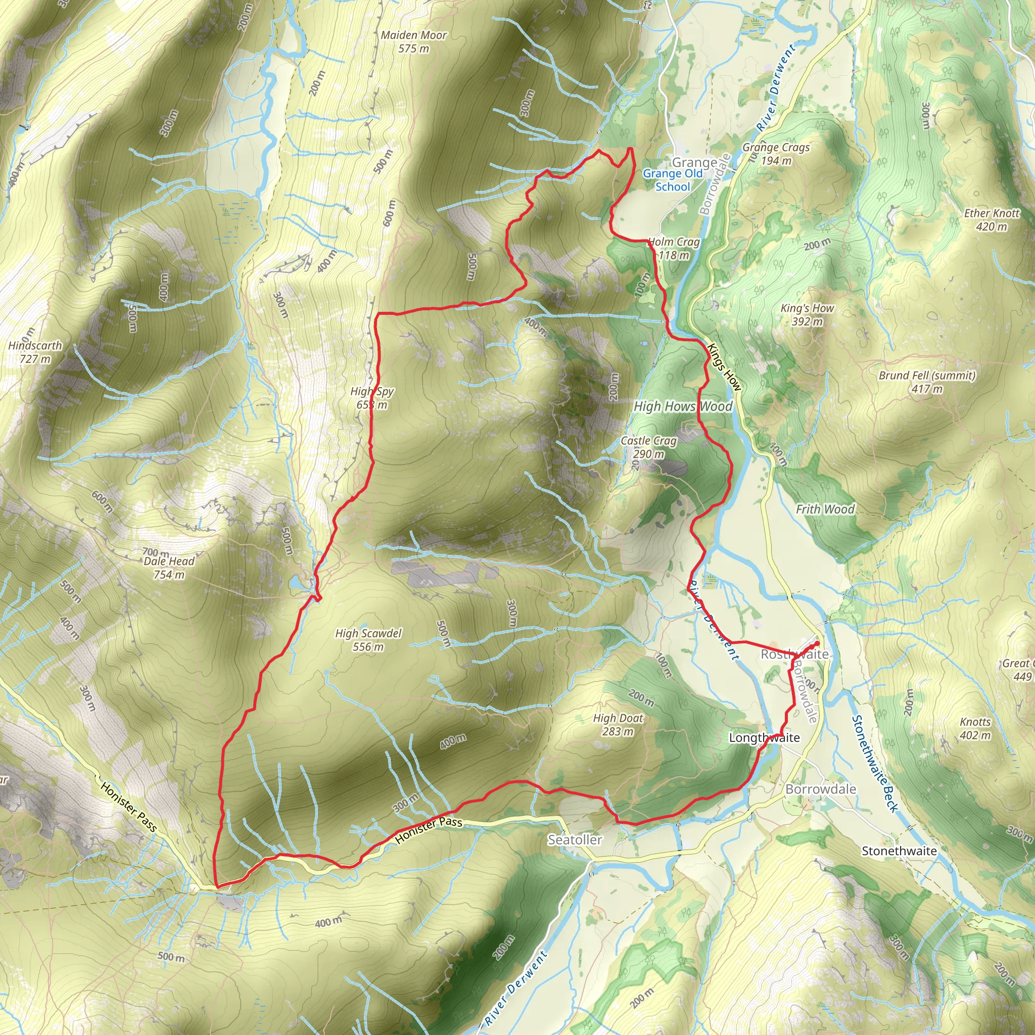 High Hows Wood, High Spy and Johnny's Wood Loop mobile static map