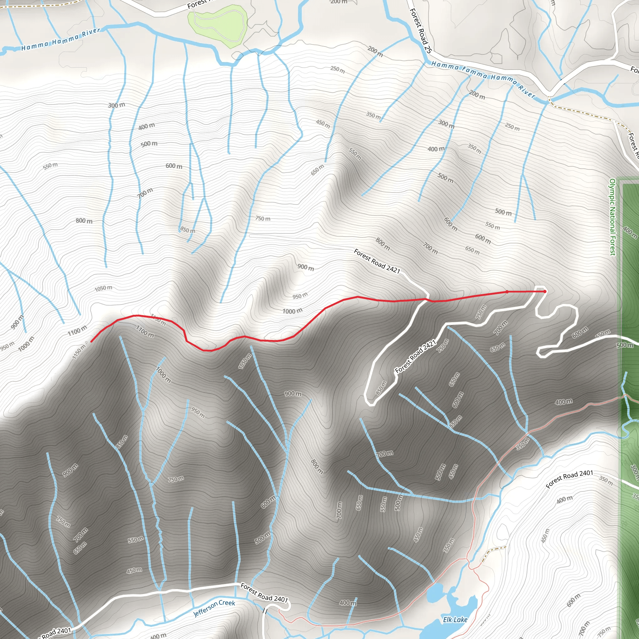 Jefferson Ridge Trail mobile static map