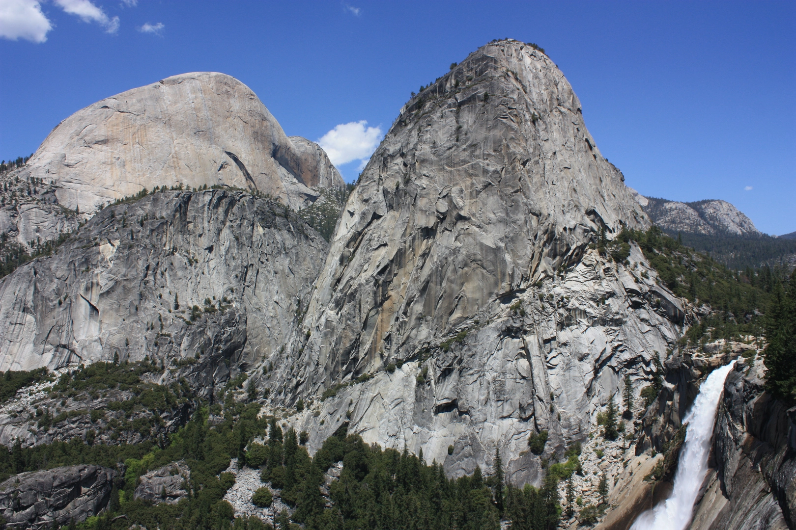 An image depicting the trail Half Dome Base via Sunrise High Sierra Camp and its surrounding area.