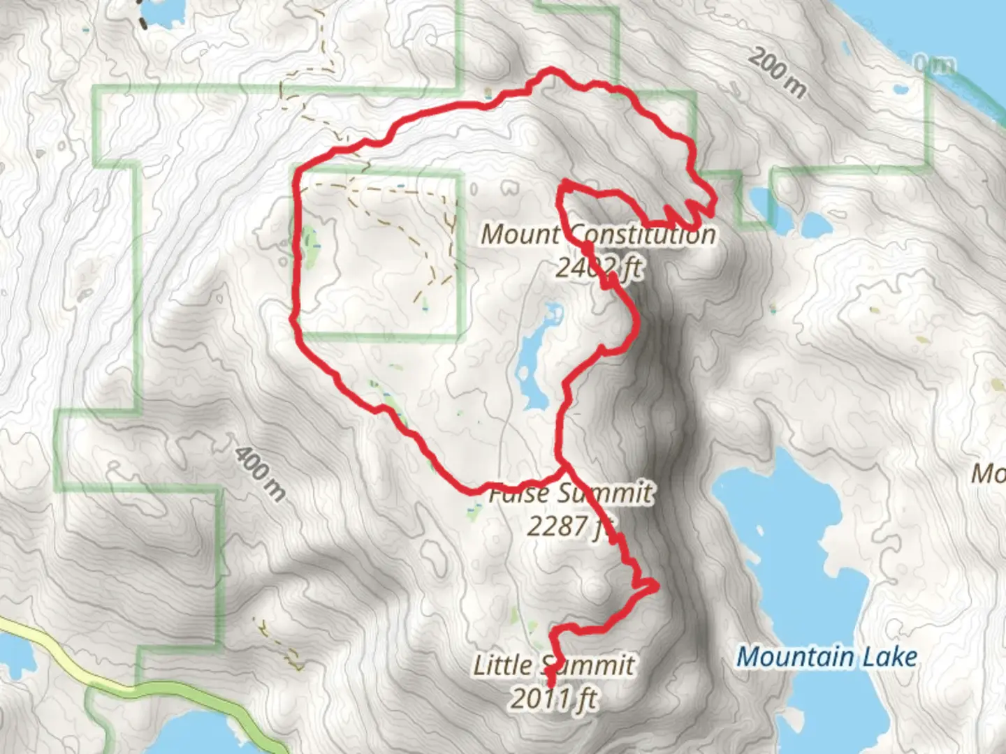 An image depicting the trail Little Summit Trail and Cold Spring Trail and North Boundary Trail and its surrounding area.