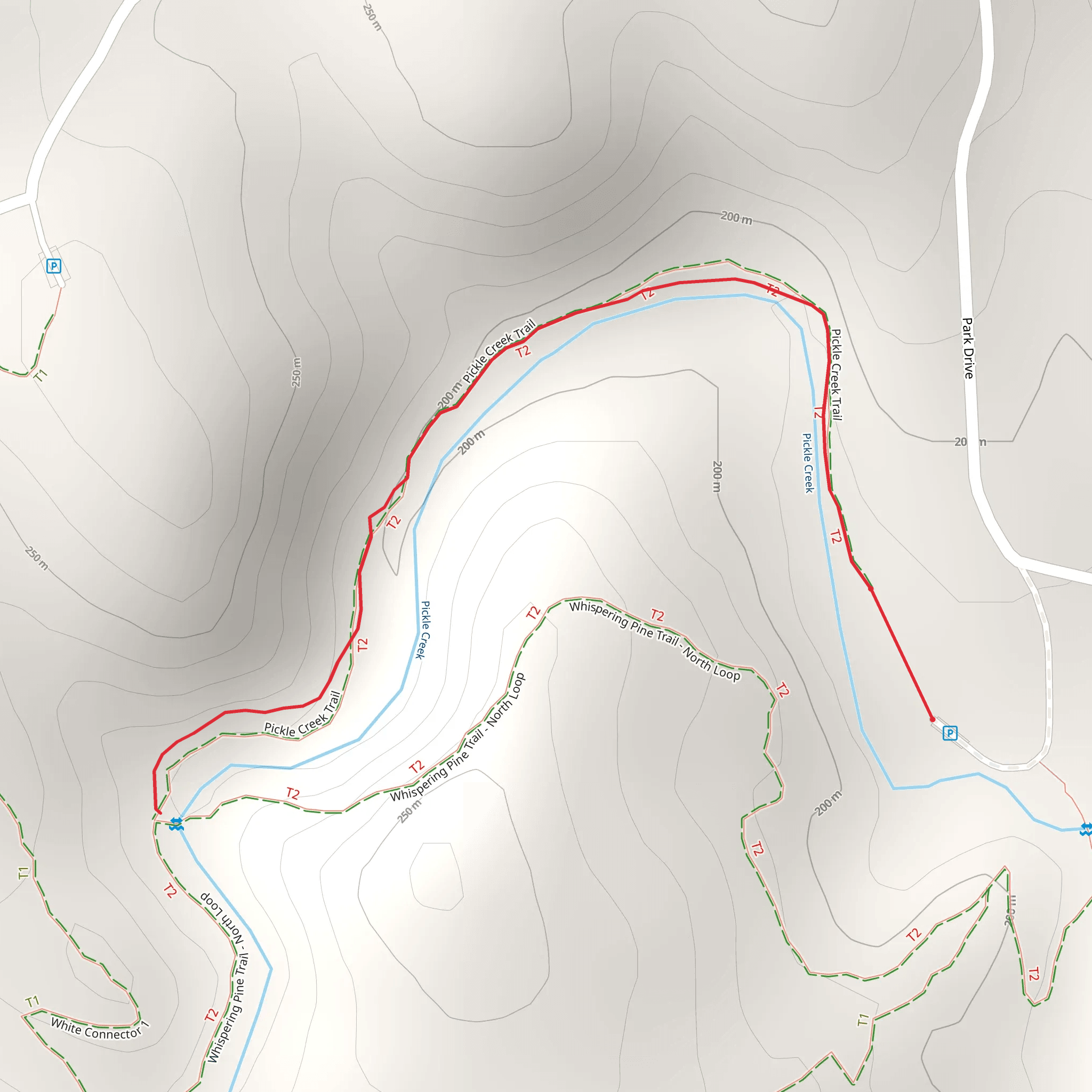 Pickle Creek Trail mobile static map