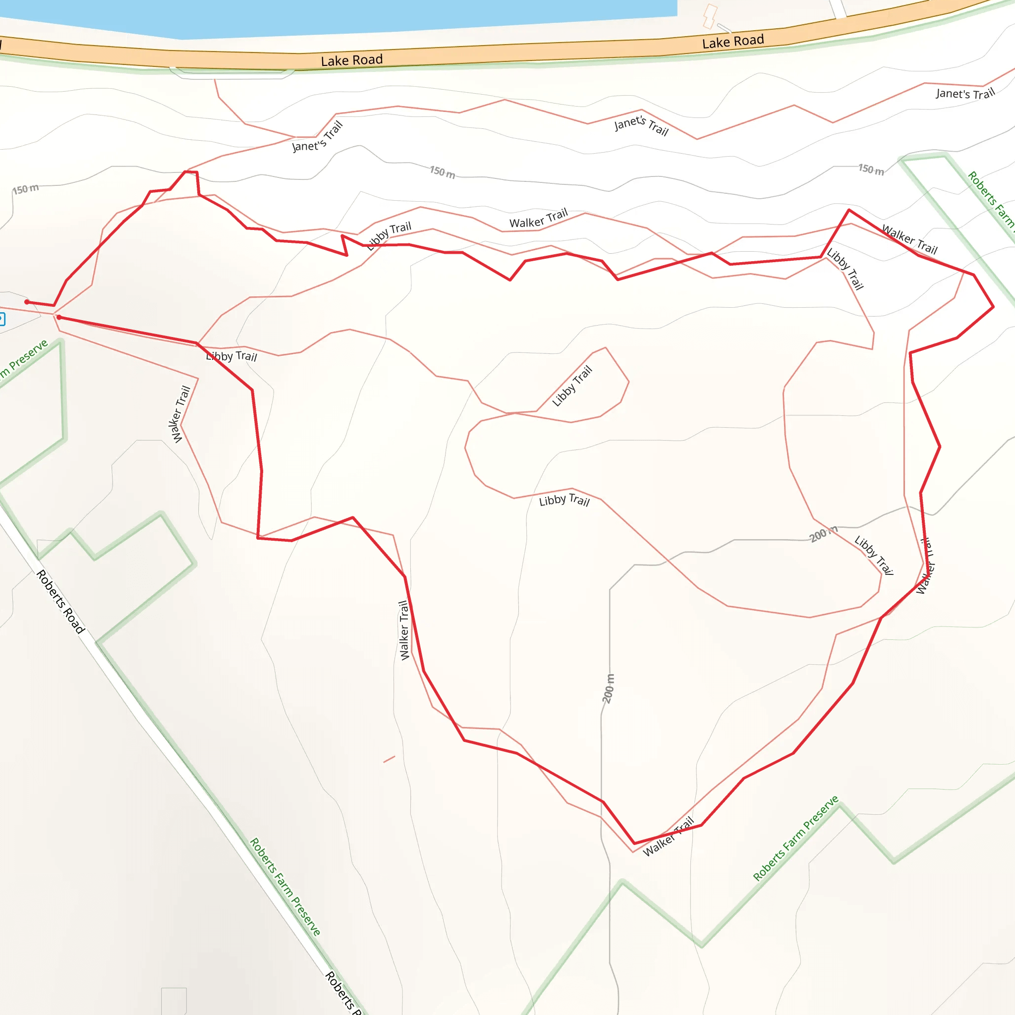 Roberts Farm Trail Loop mobile static map