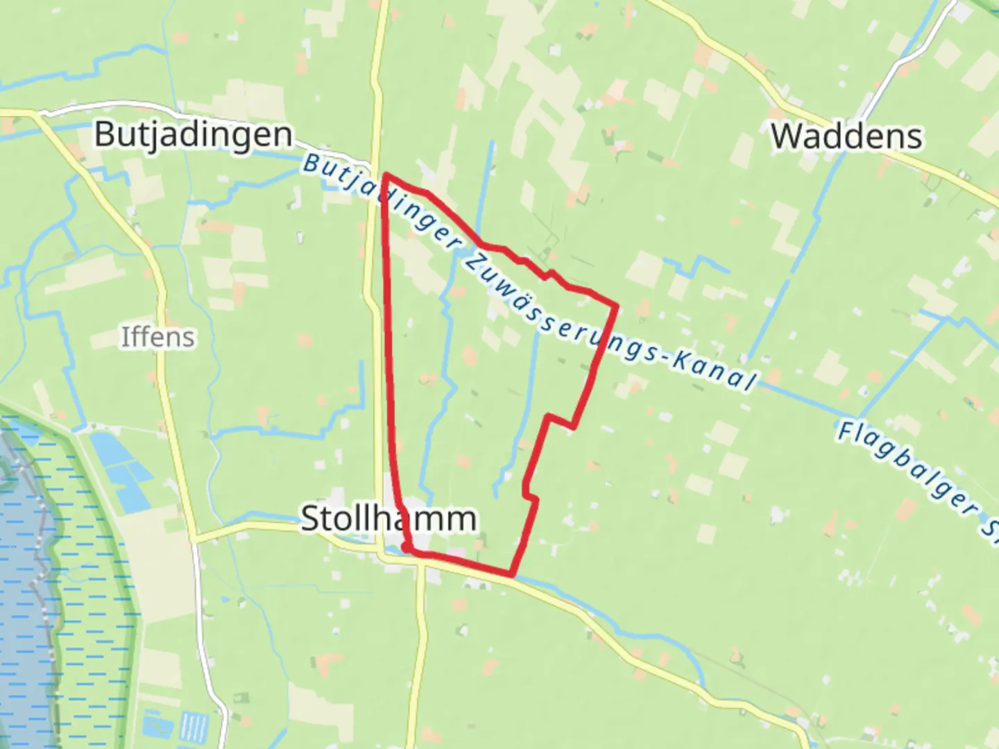 An image depicting the trail Stollhammerwisch Loop and its surrounding area.