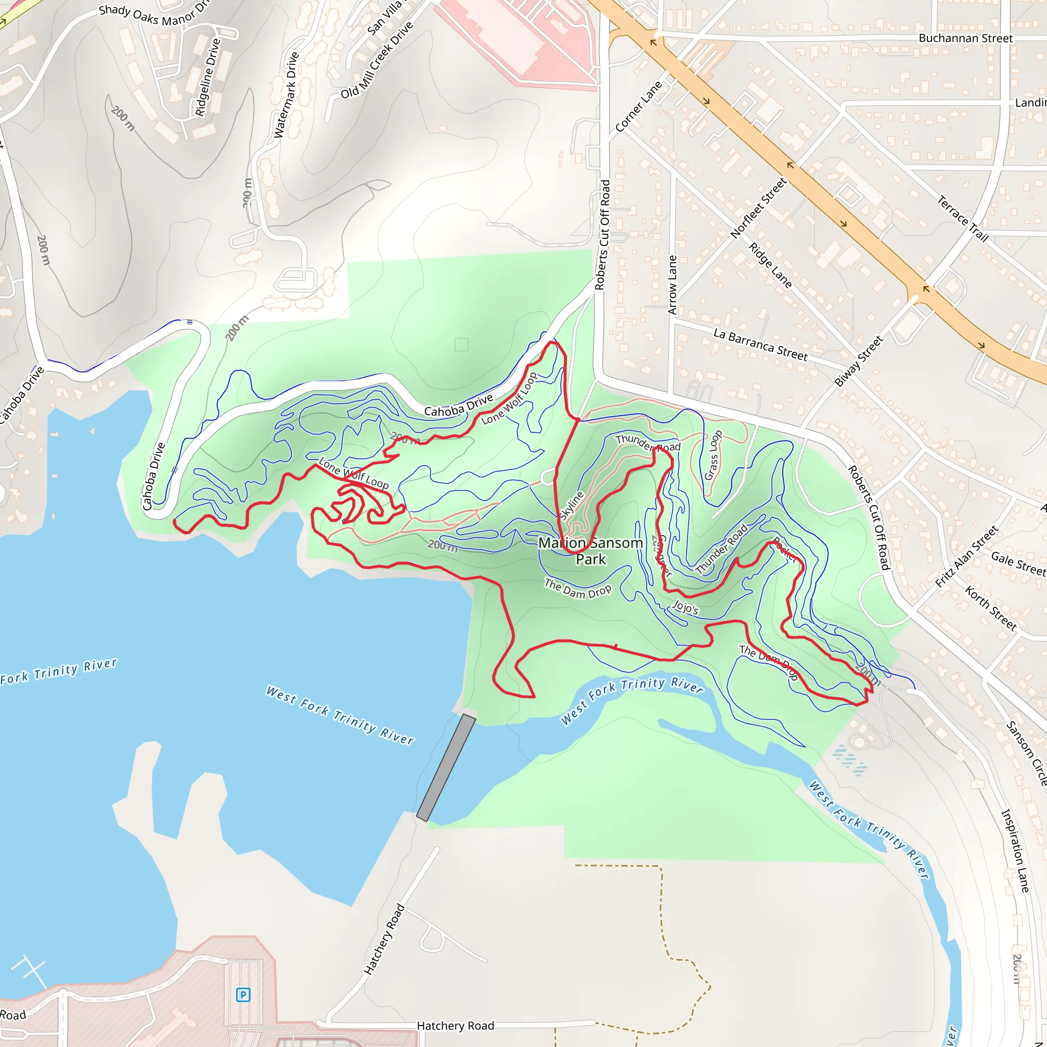 Marion Sansom Park Loop mobile static map