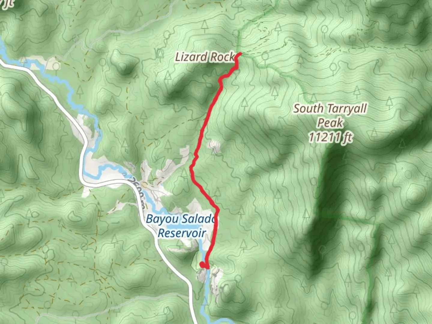 An image depicting the trail Lizard Rock Trail and its surrounding area.