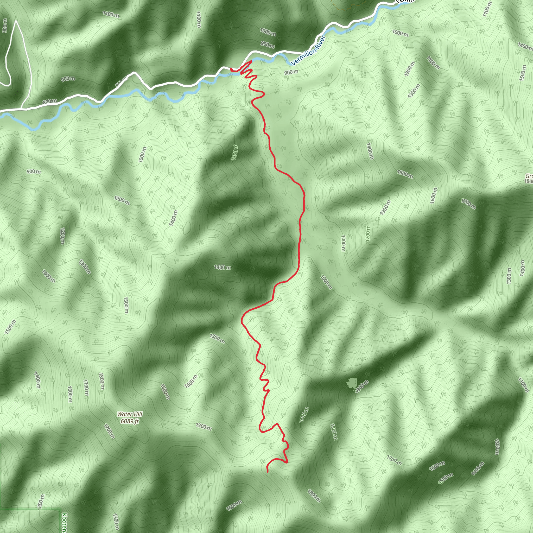 West Fork Cataract Trail via Cataract Trail mobile static map