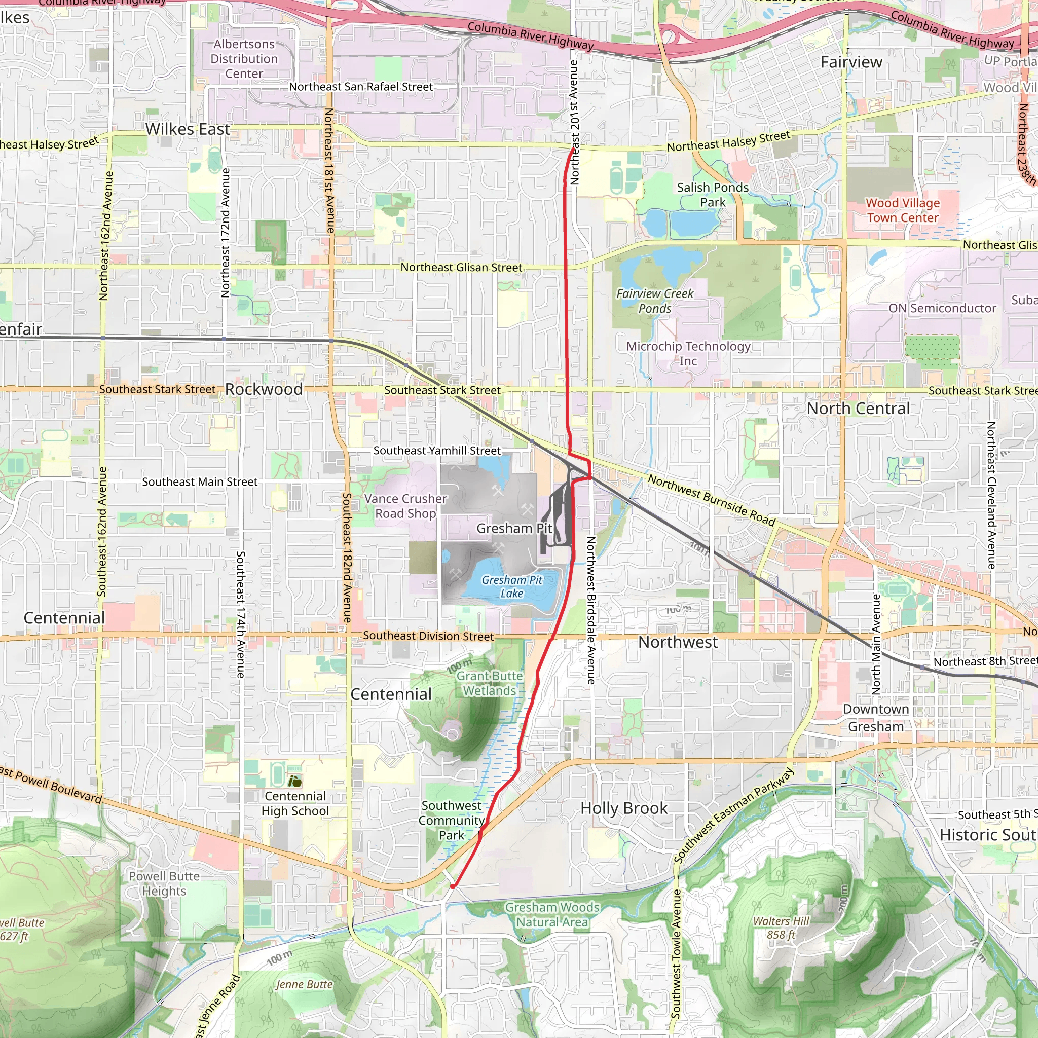 Gresham - Fairview Trail mobile static map