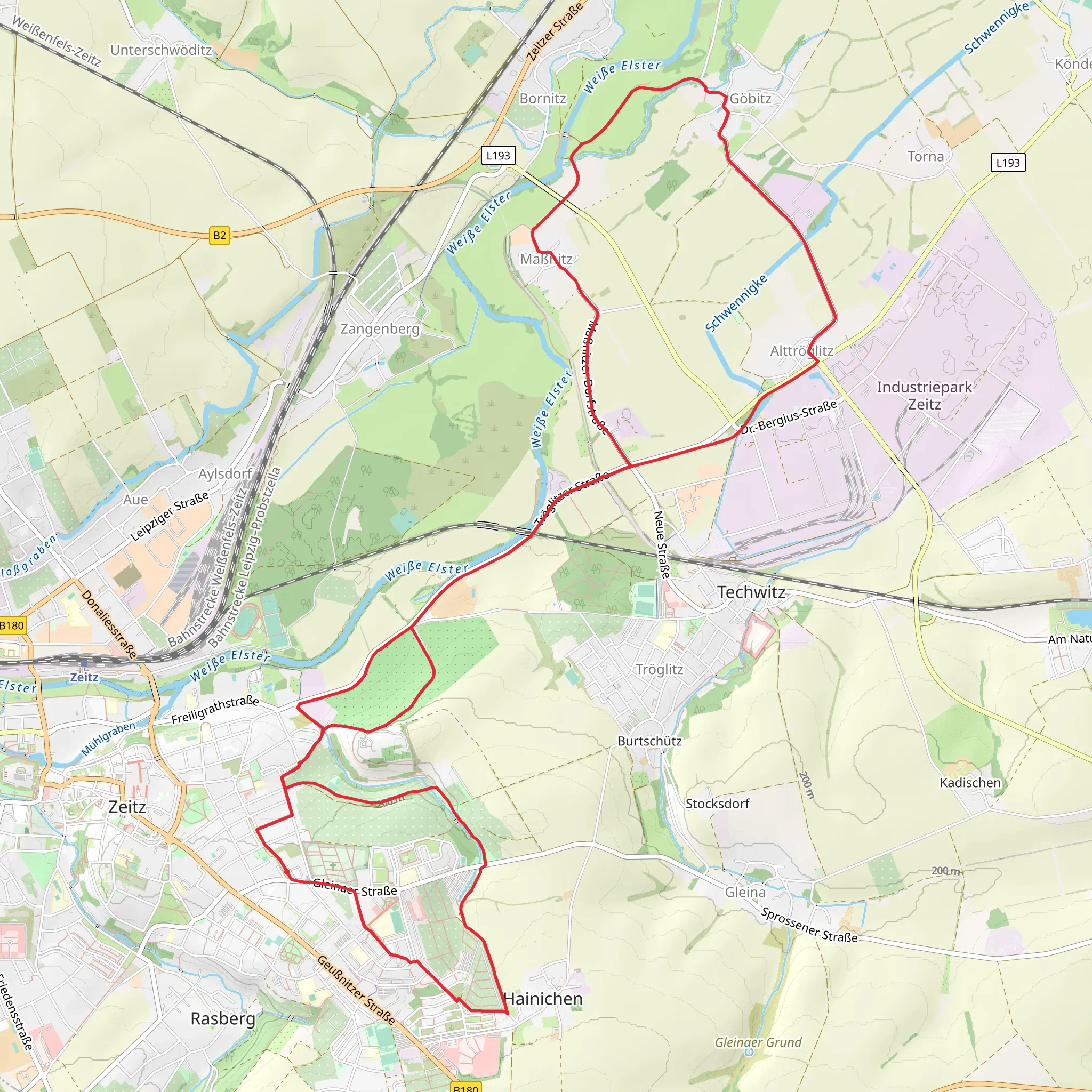 Zeitz and Mabnitz Loop mobile static map