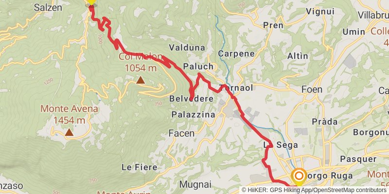 Alta Via 2 stage 13 Map