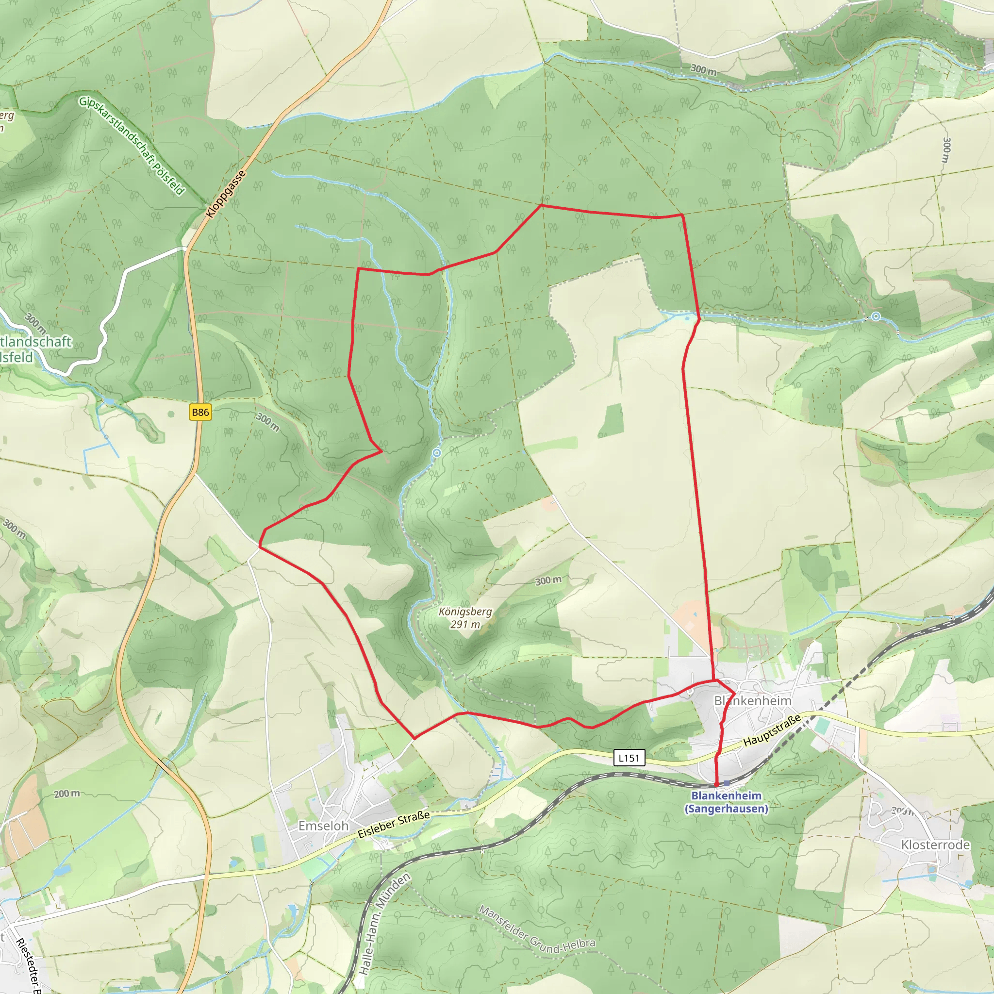 Rotes Kreuz and Gruener Balken mobile static map