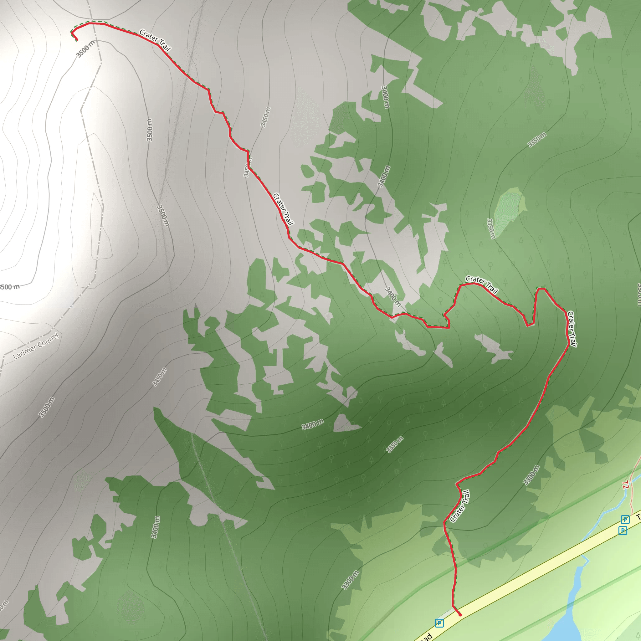 Crater Trail mobile static map