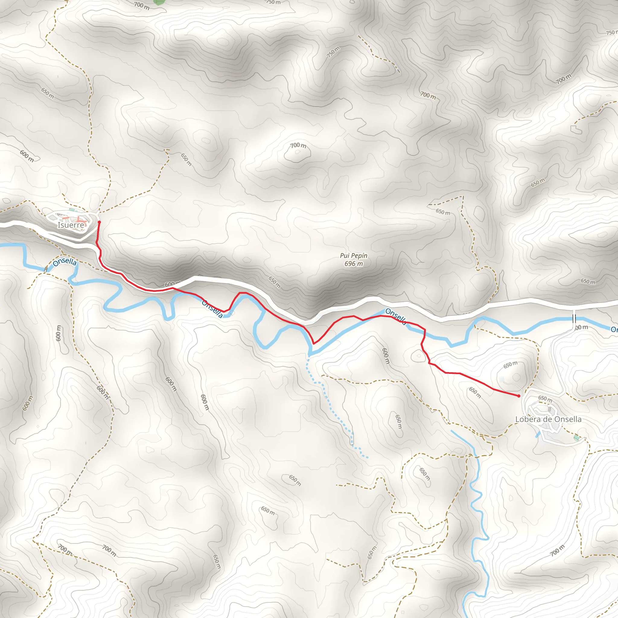 Isuerre - Lobera de Onsella PR Z 111 mobile static map