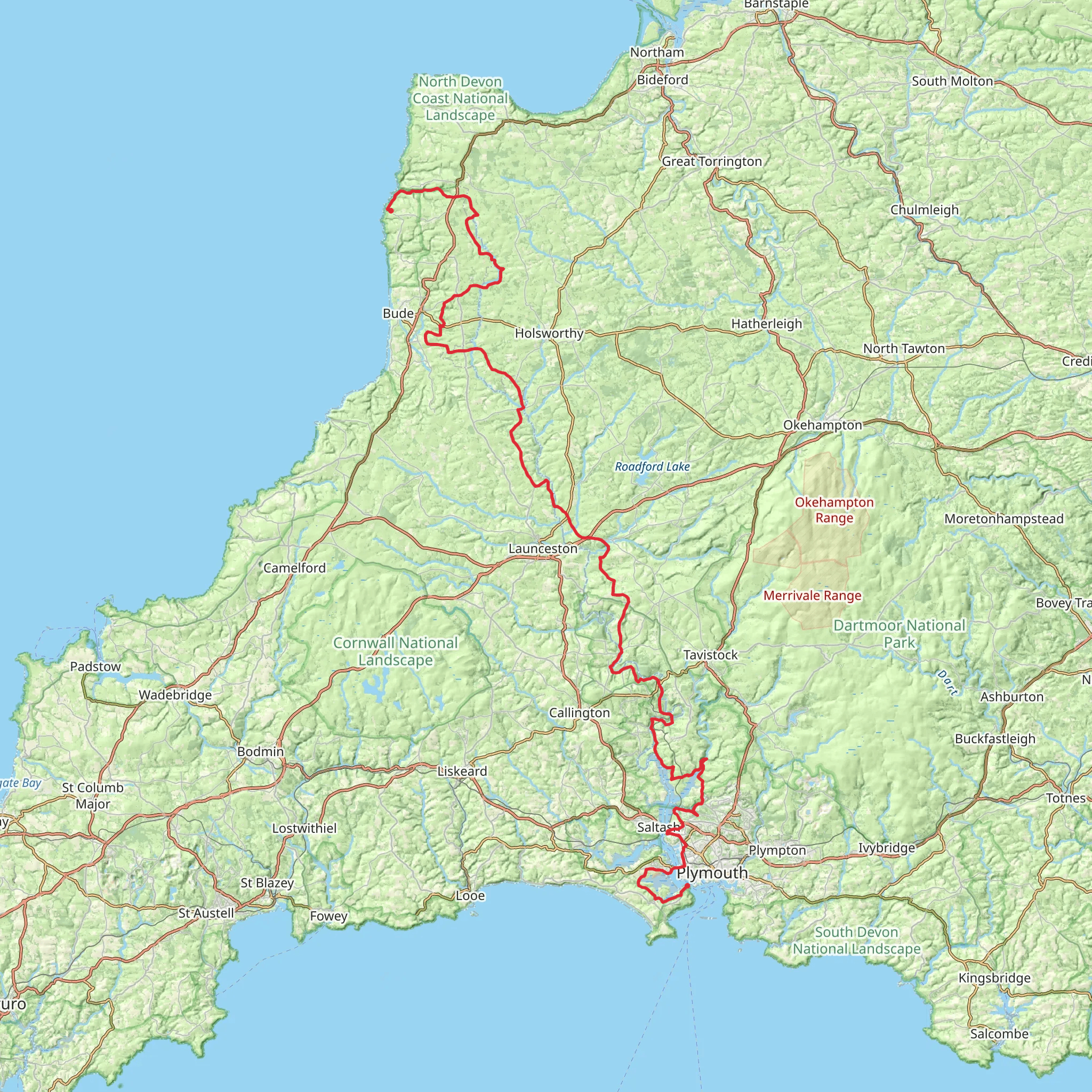 Tamara Coast to Coast Way mobile static map