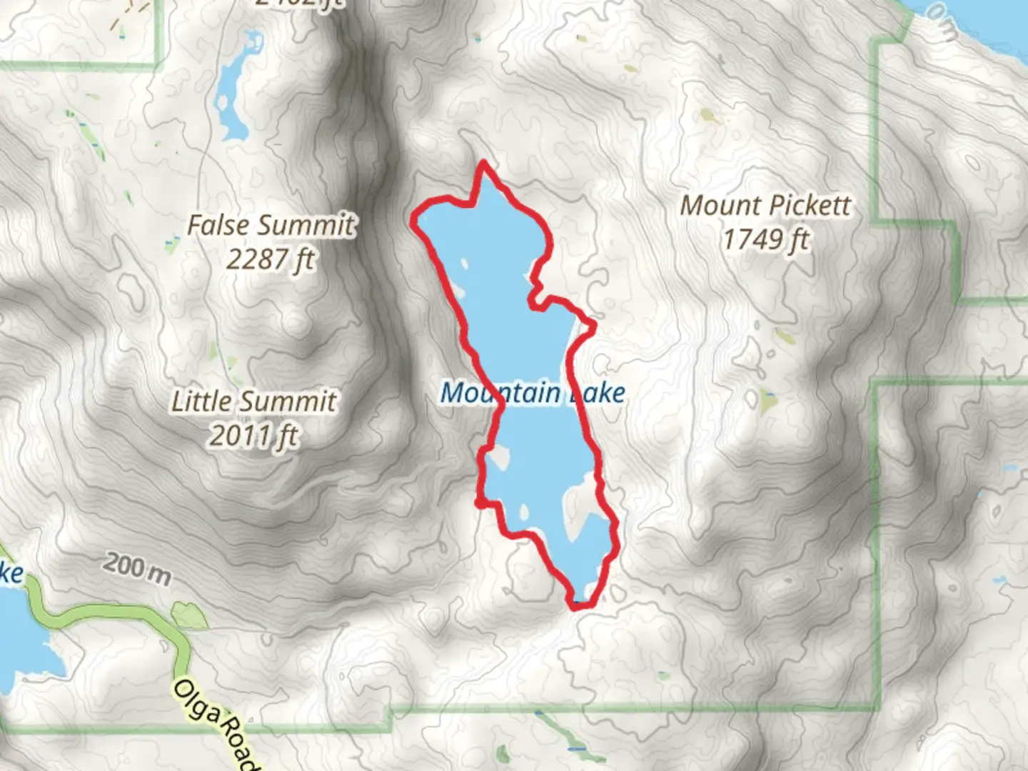 An image depicting the trail Mountain Lake Loop Trail and its surrounding area.