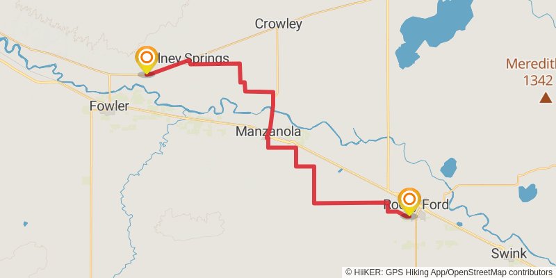 American Discovery Trail - South stage 72 Map