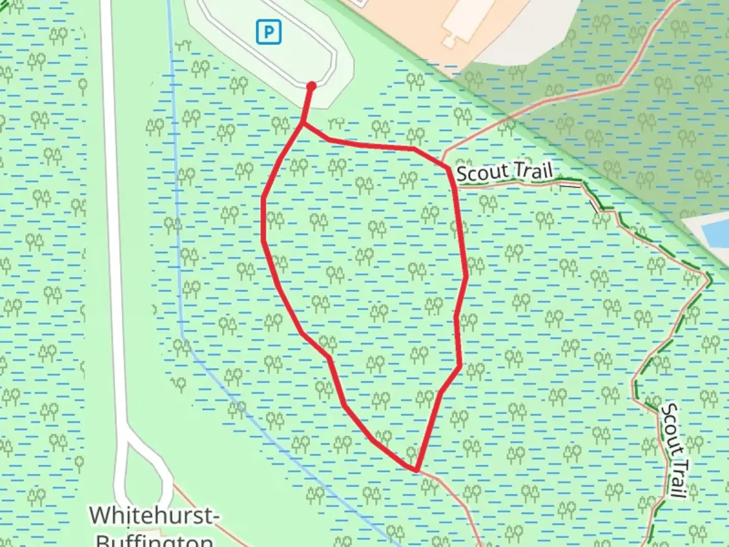 An image depicting the trail North Landing Road Loop and its surrounding area.