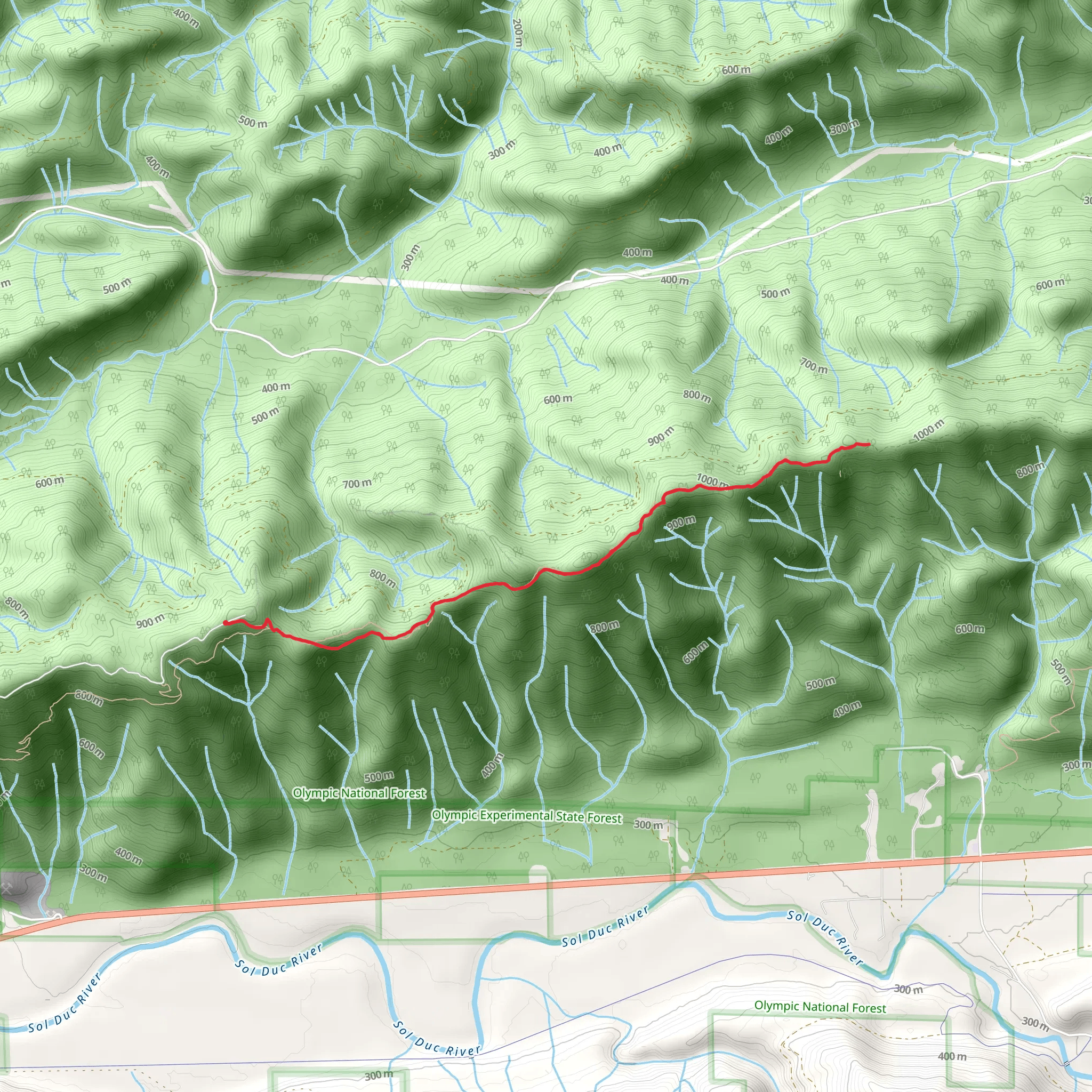 Mt Muller Snider Ridge Trail mobile static map