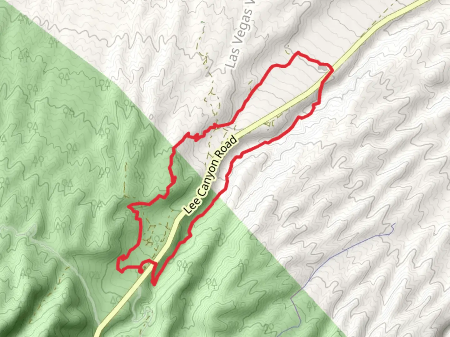An image depicting the trail Deer Creek Catch Path and Blue Tree Run Loop and its surrounding area.