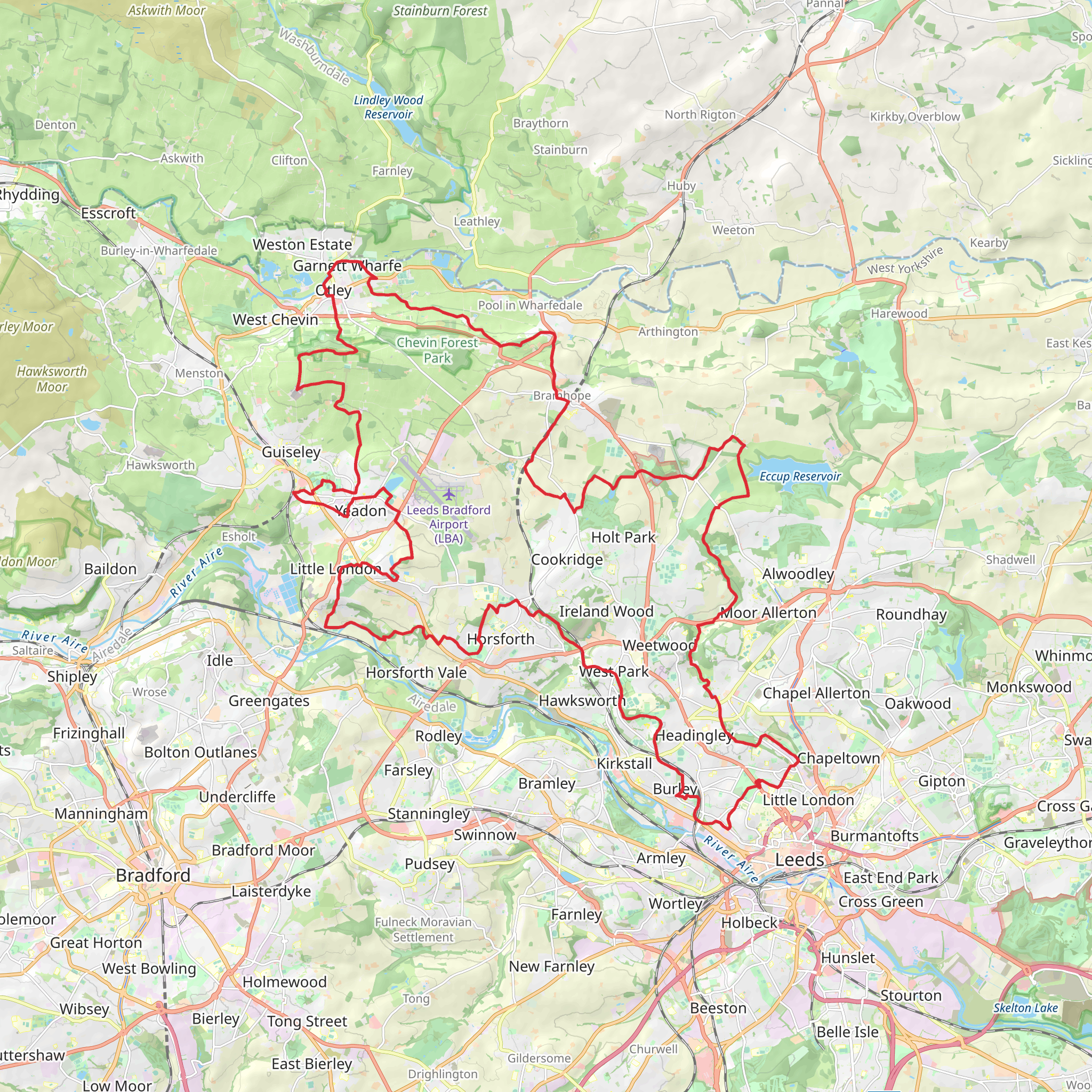 Park and Historical Sites in Leeds mobile static map
