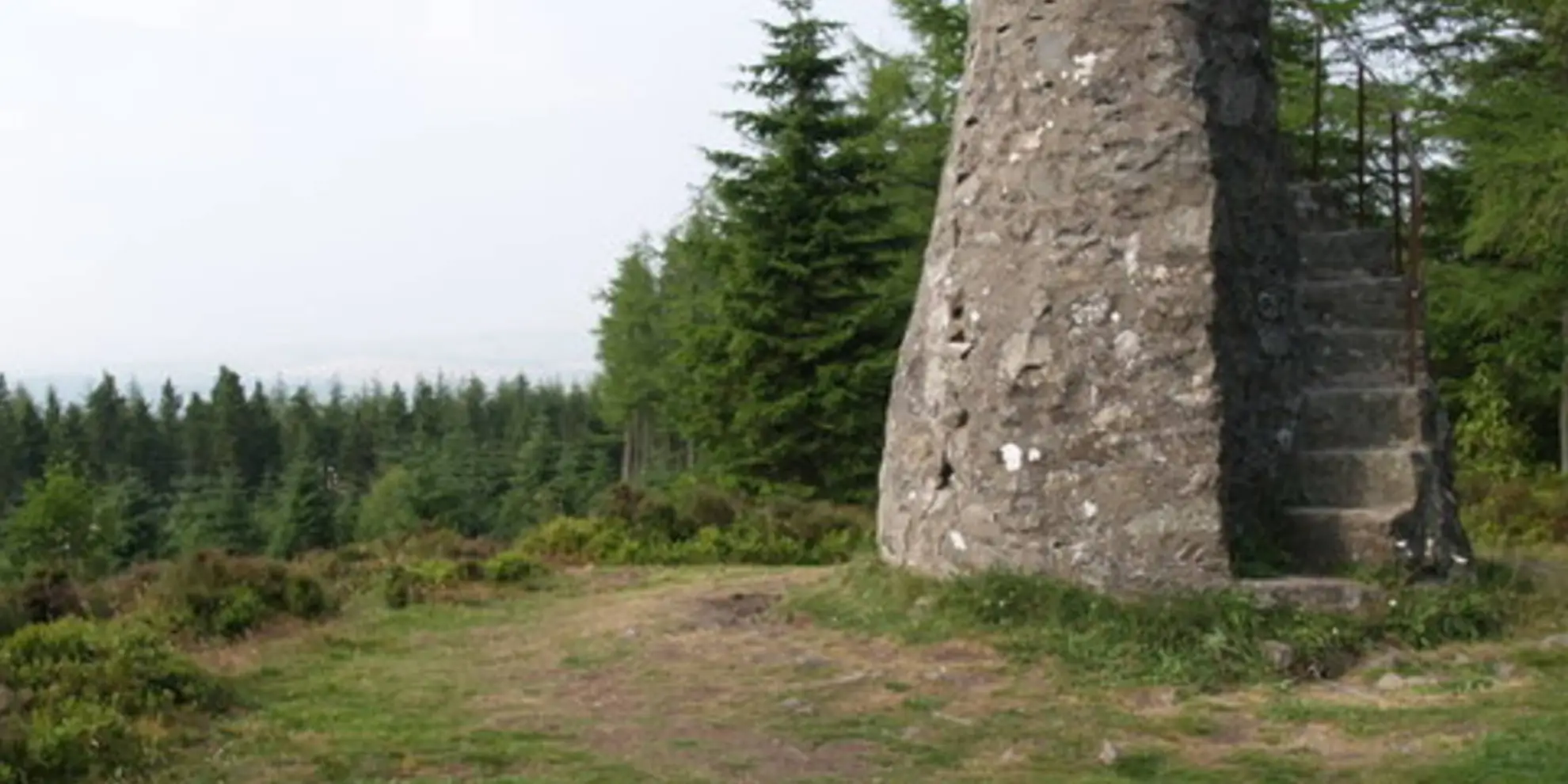An image depicting the trail Tappie Tower and Tyrebagger Hill Loop Trail and its surrounding area.