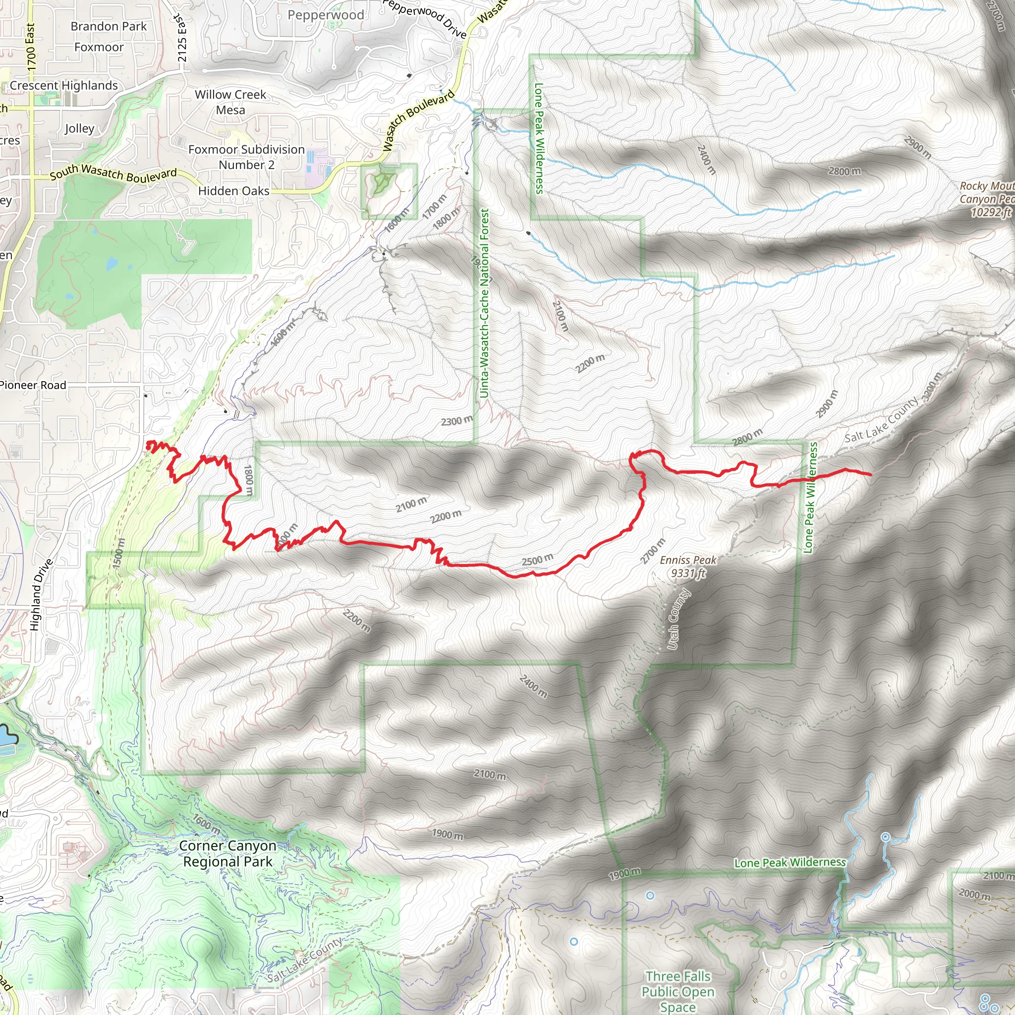 Cherry Canyon Logging Trail mobile static map