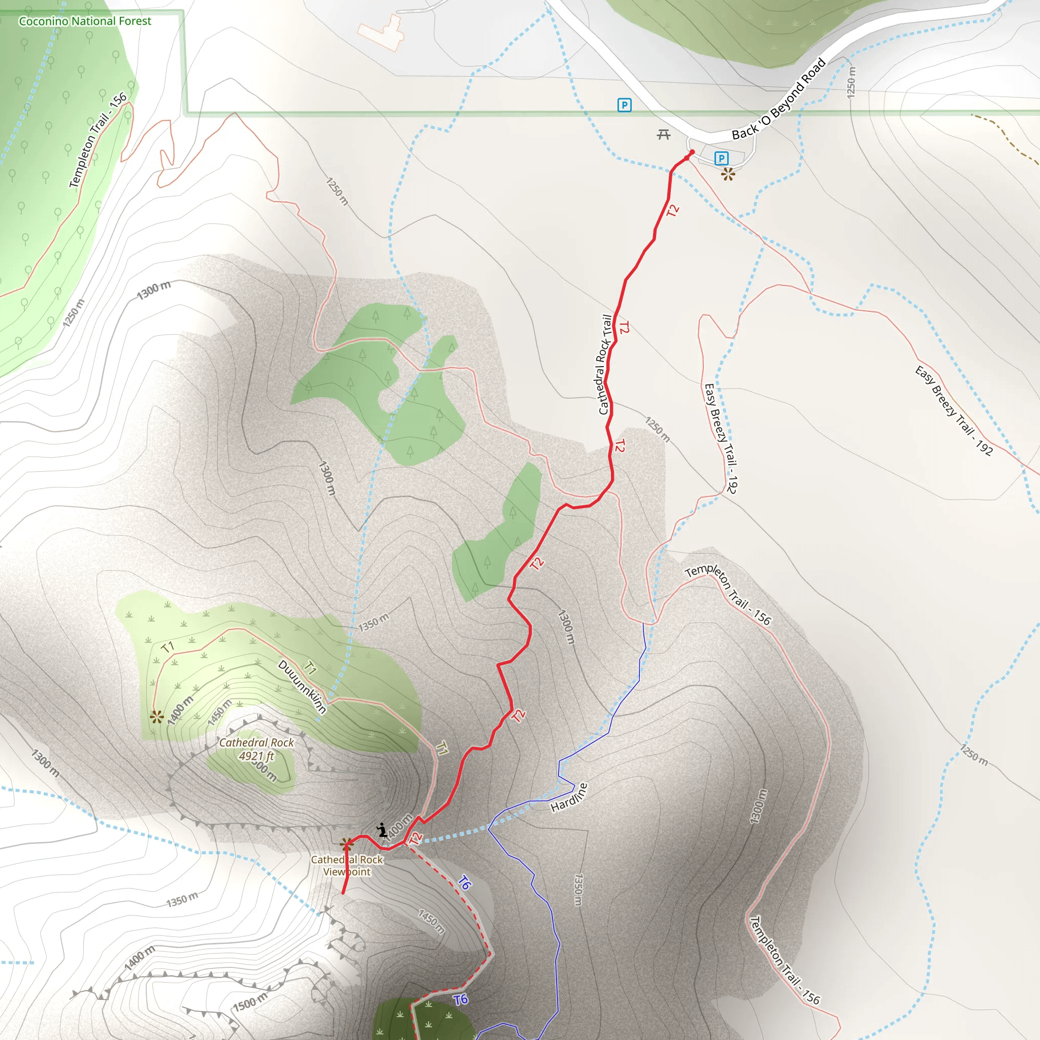 Cathedral Rock Trail mobile static map