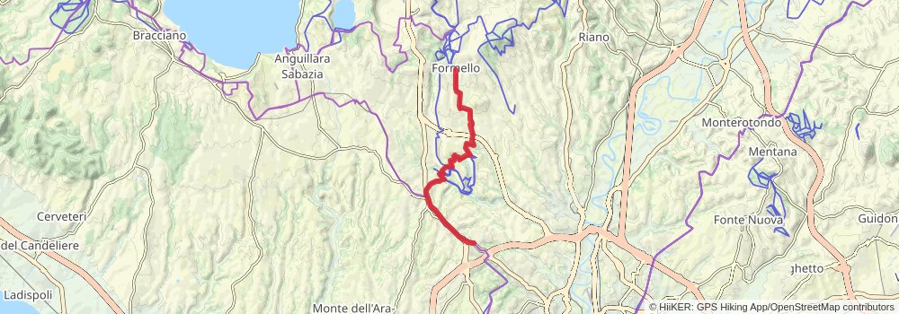 Via Francigena stage 117 Map