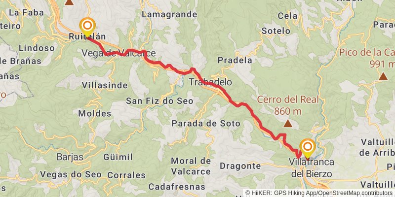 Ruta Jacobea Madrilena stage 24 Map