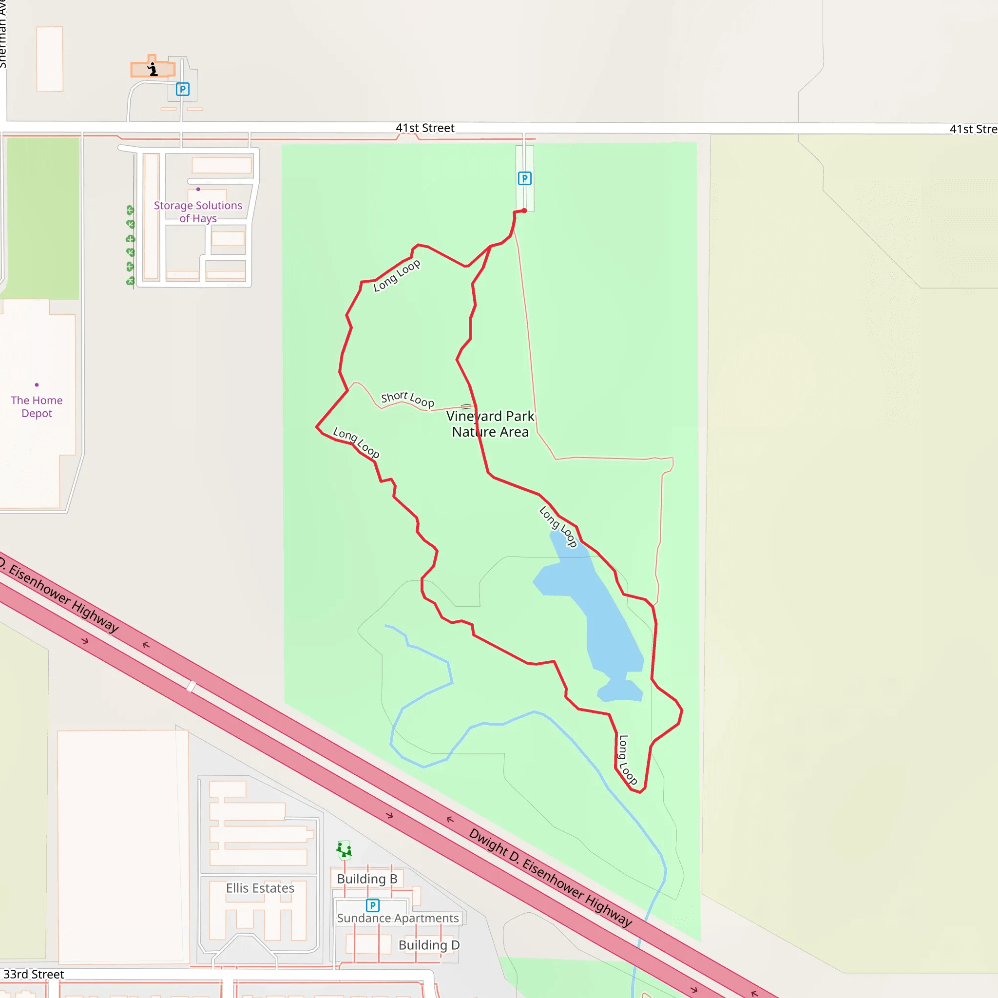 Vineyard Park Nature Area Loop mobile static map