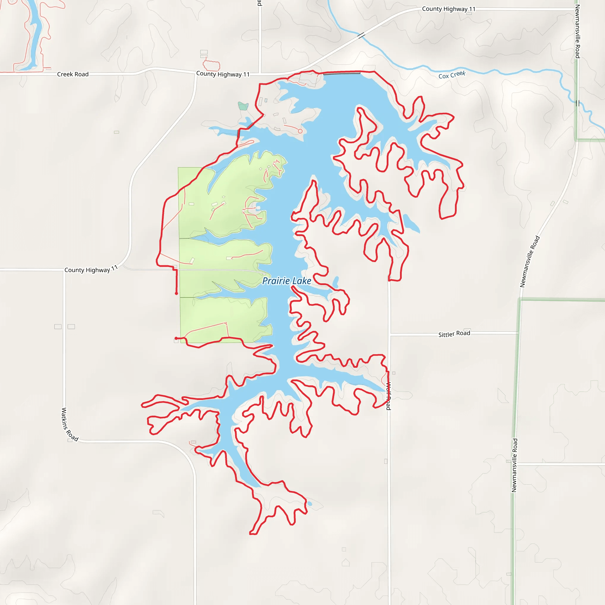 Prairie Lake Loop mobile static map