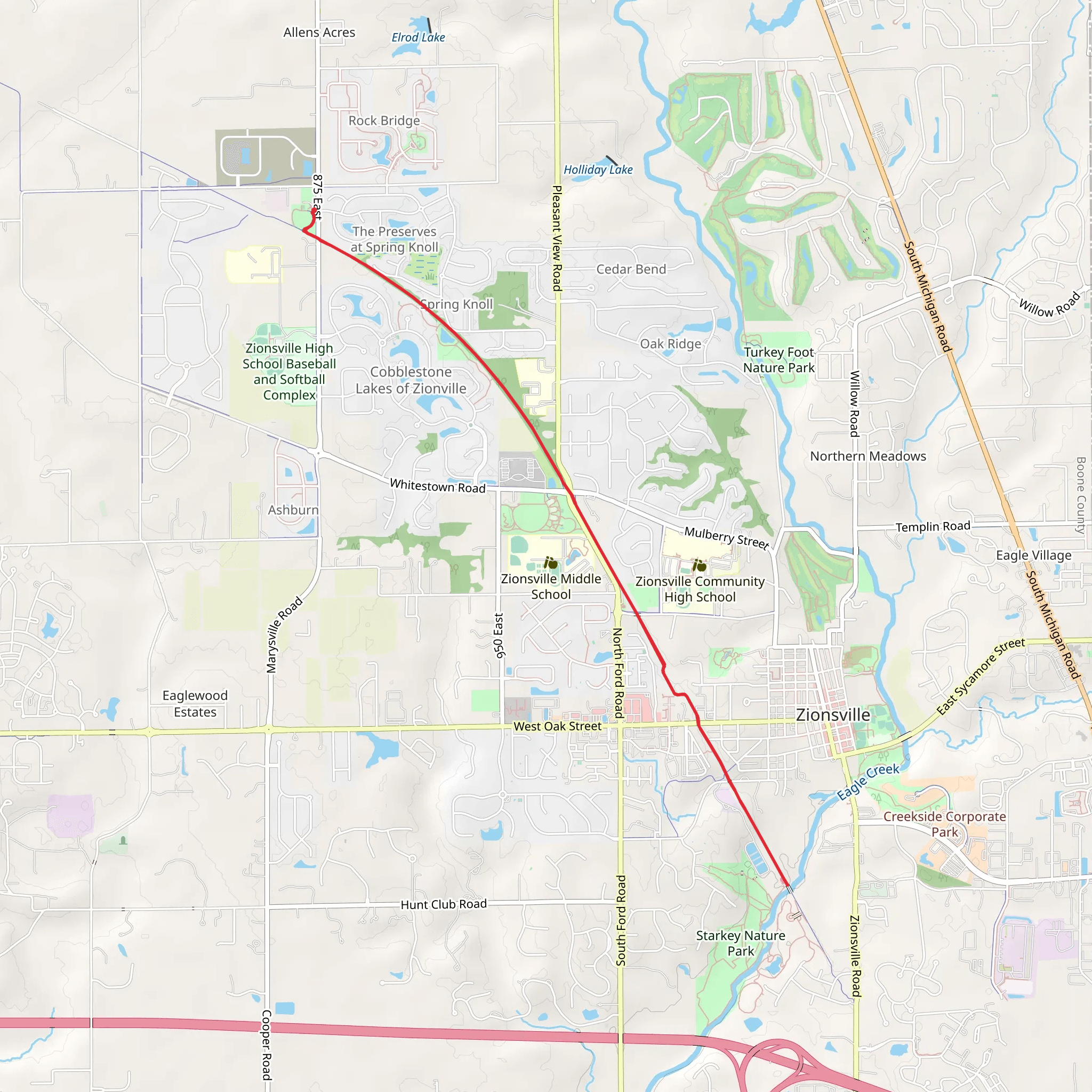 Big 4 Rail Trail mobile static map