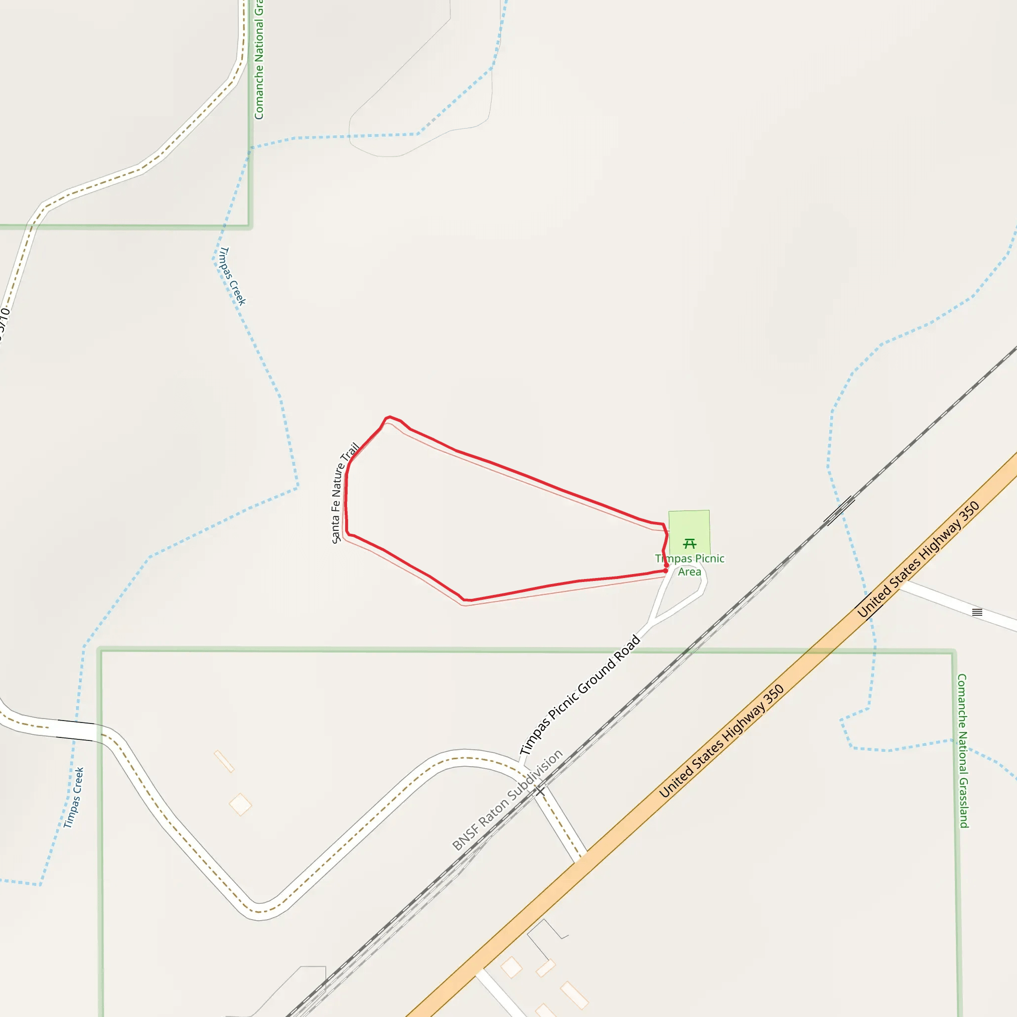 Santa Fe Nature Trail mobile static map
