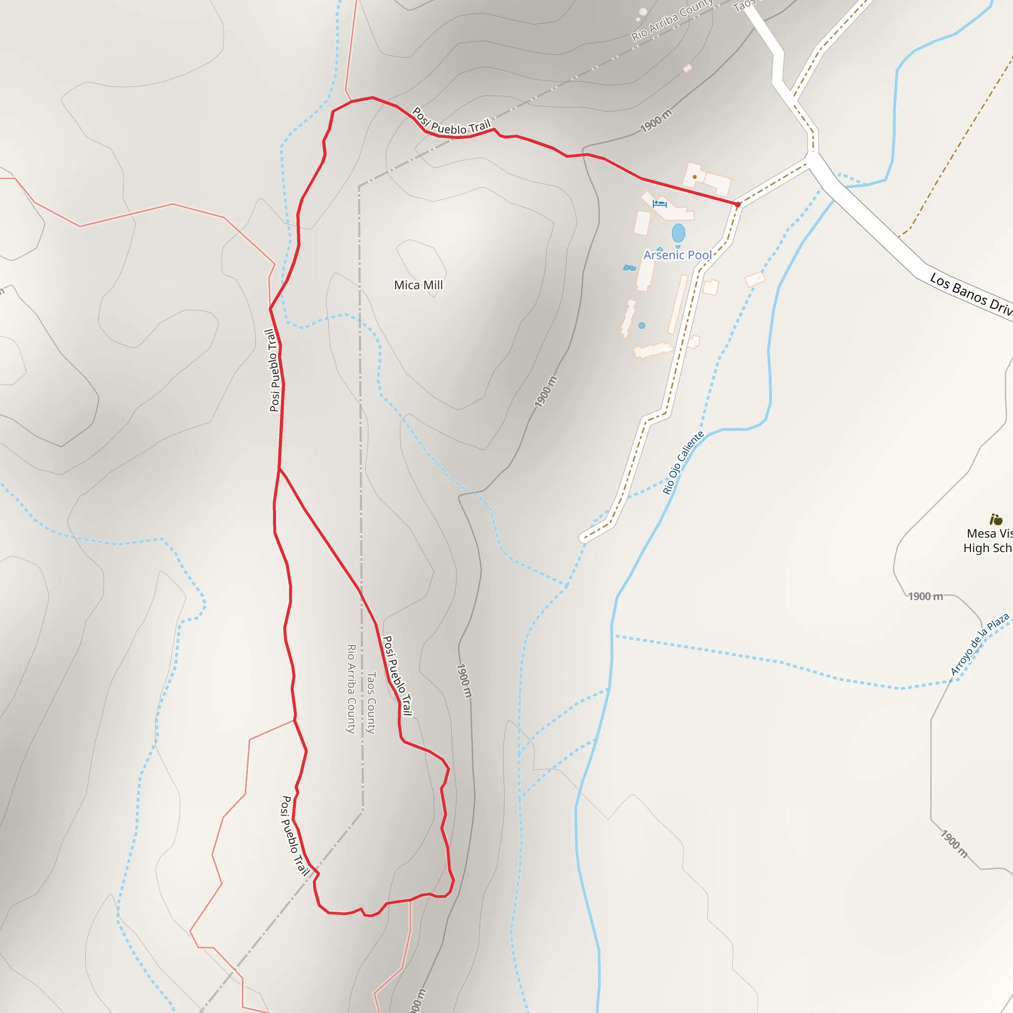 Posi Pueblo Loop Trail mobile static map