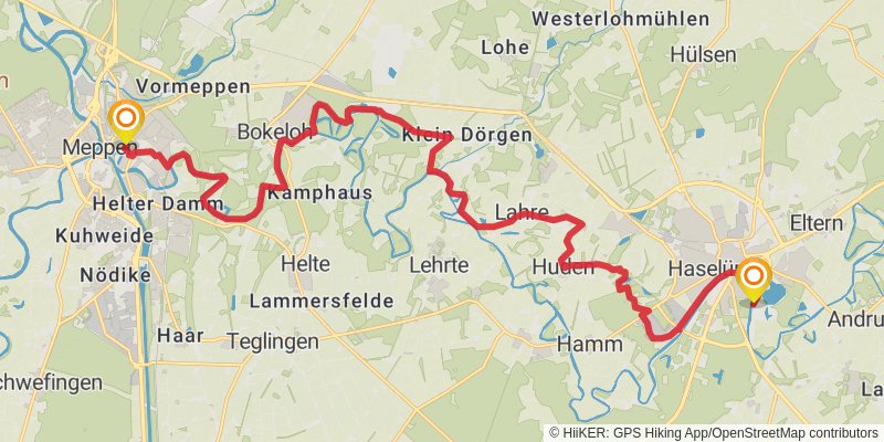 Hunenweg stage 6 Map