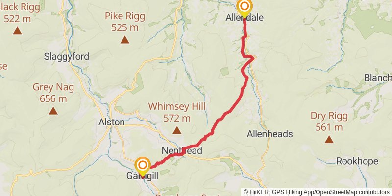 Ravenglass to Holy Island Walk stage 8 Map