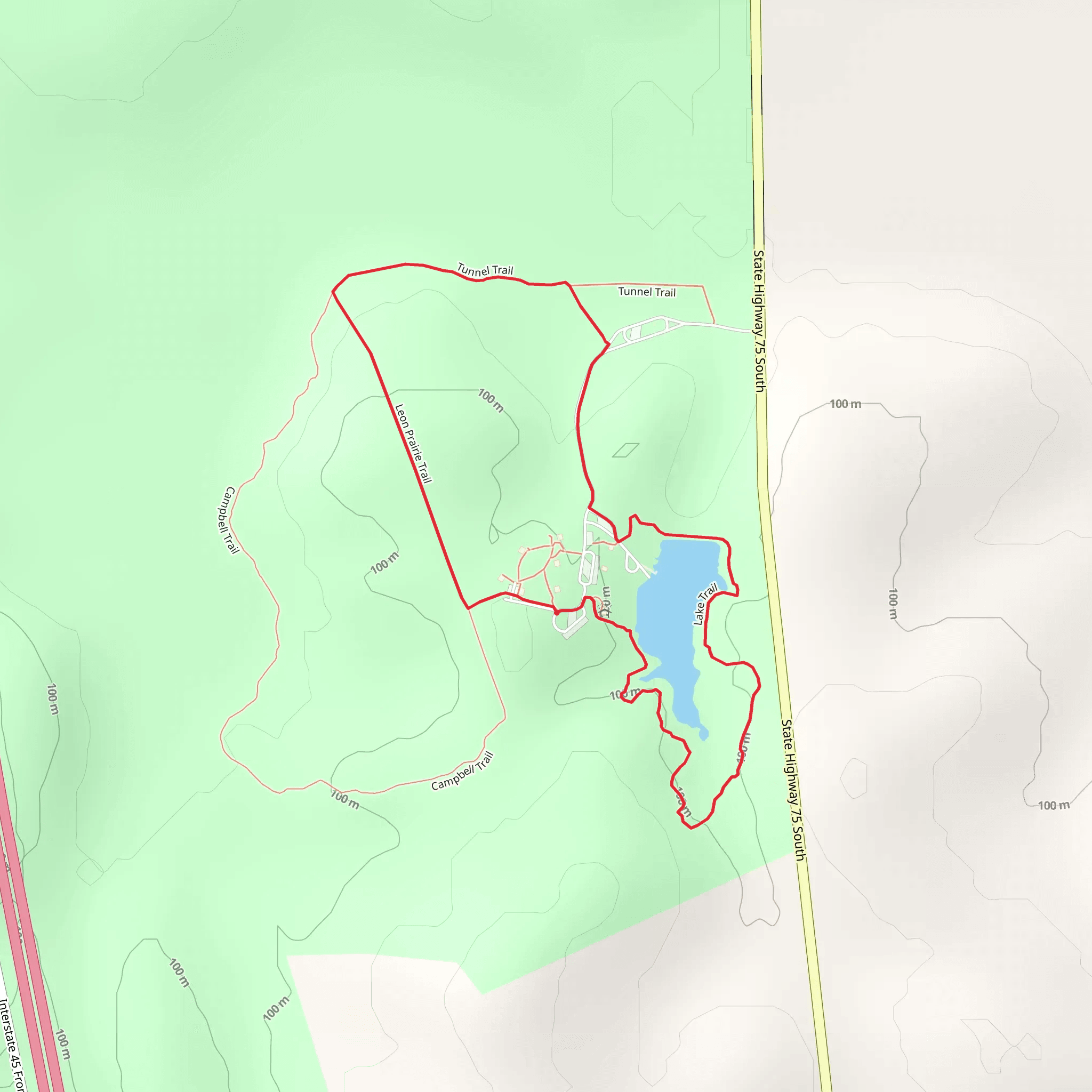 Fort Boggy State Park Loop mobile static map