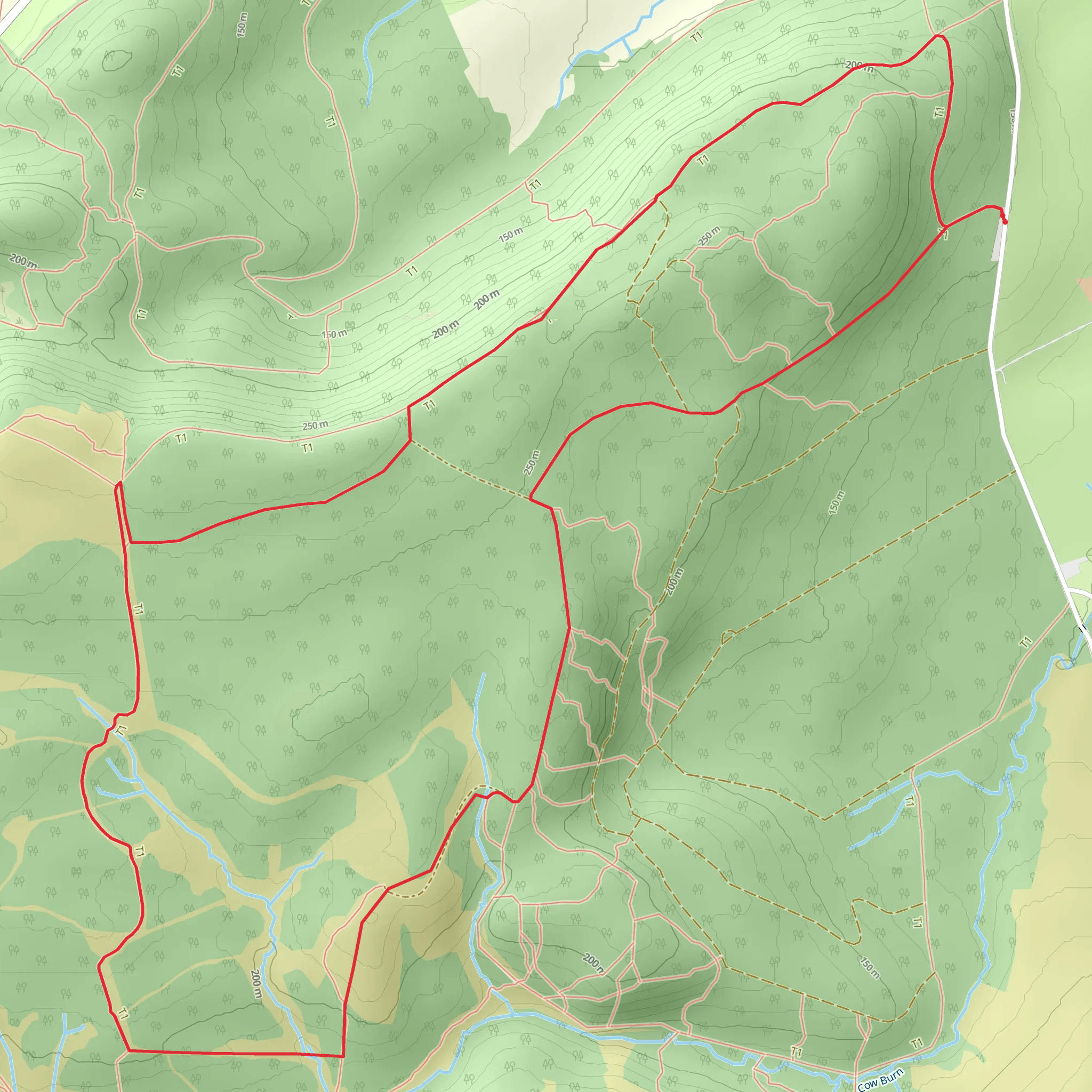 Thrunton Woods mobile static map