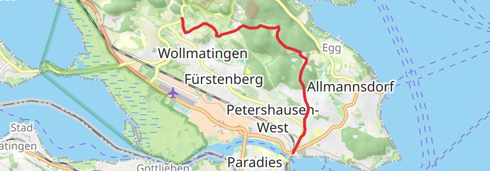 Bodensee-Rundwanderweg stage 14 Map