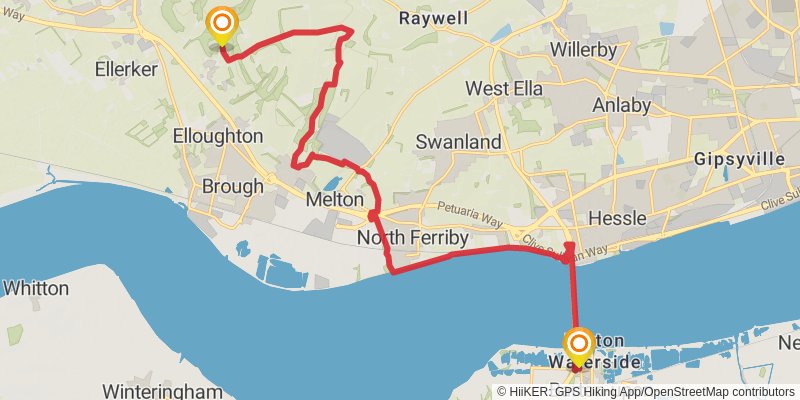 Middleton in Teesdale to Harwich Walk stage 18 Map