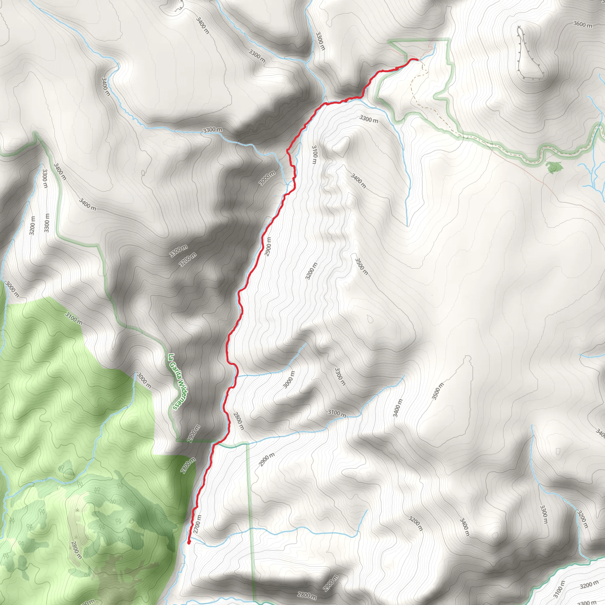 West Bellows Trail mobile static map