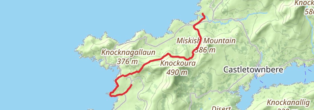 Beara Way 11-Day Moderate Tour (Hillwalk Tours) stage 6 Map