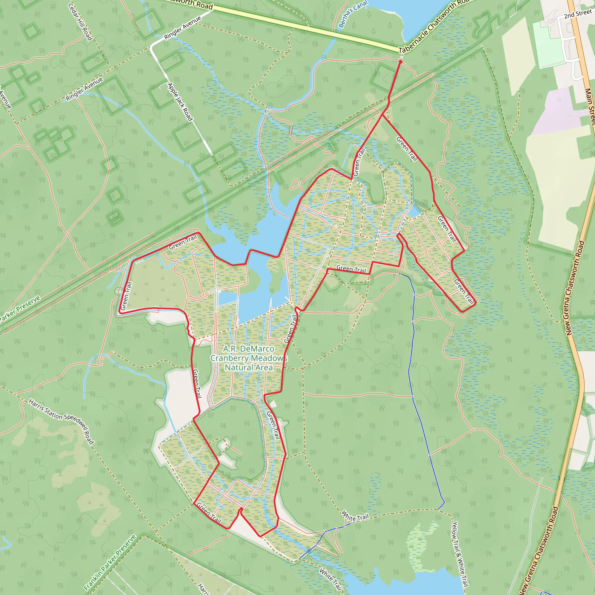 Green Loop Trail mobile static map