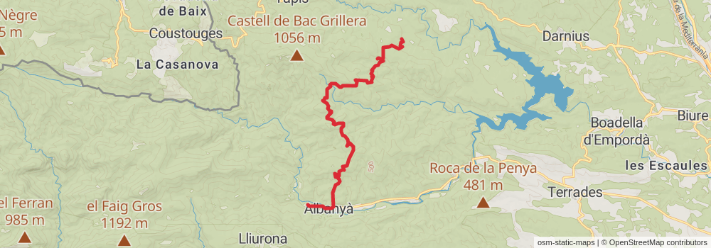 GR 11 Senda Pirenaica Cataluña stage 23 Map