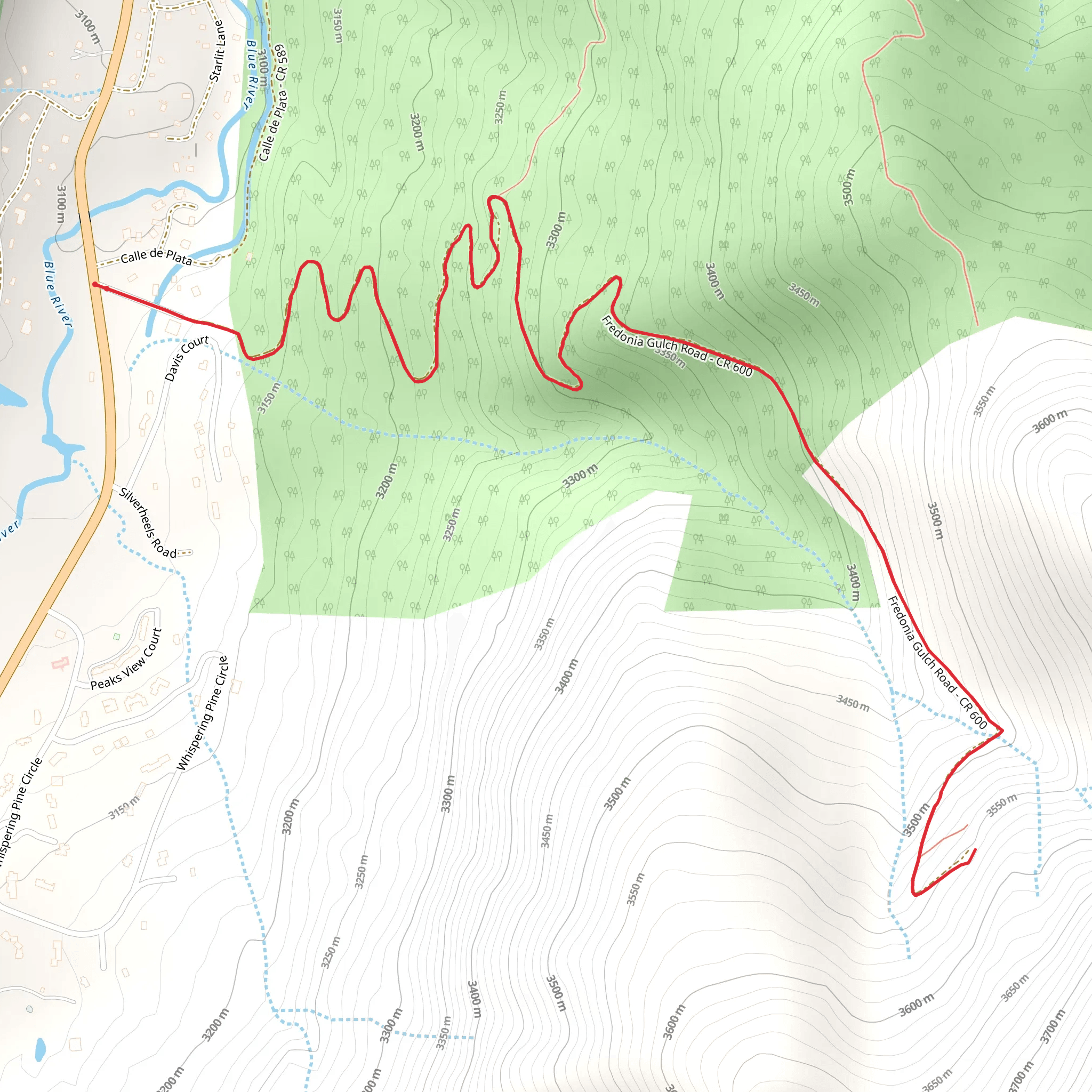 Fredonia Gulch Trail mobile static map