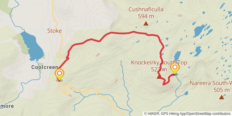 Knockowen and Glenkeel Top Loop stage 2 Map