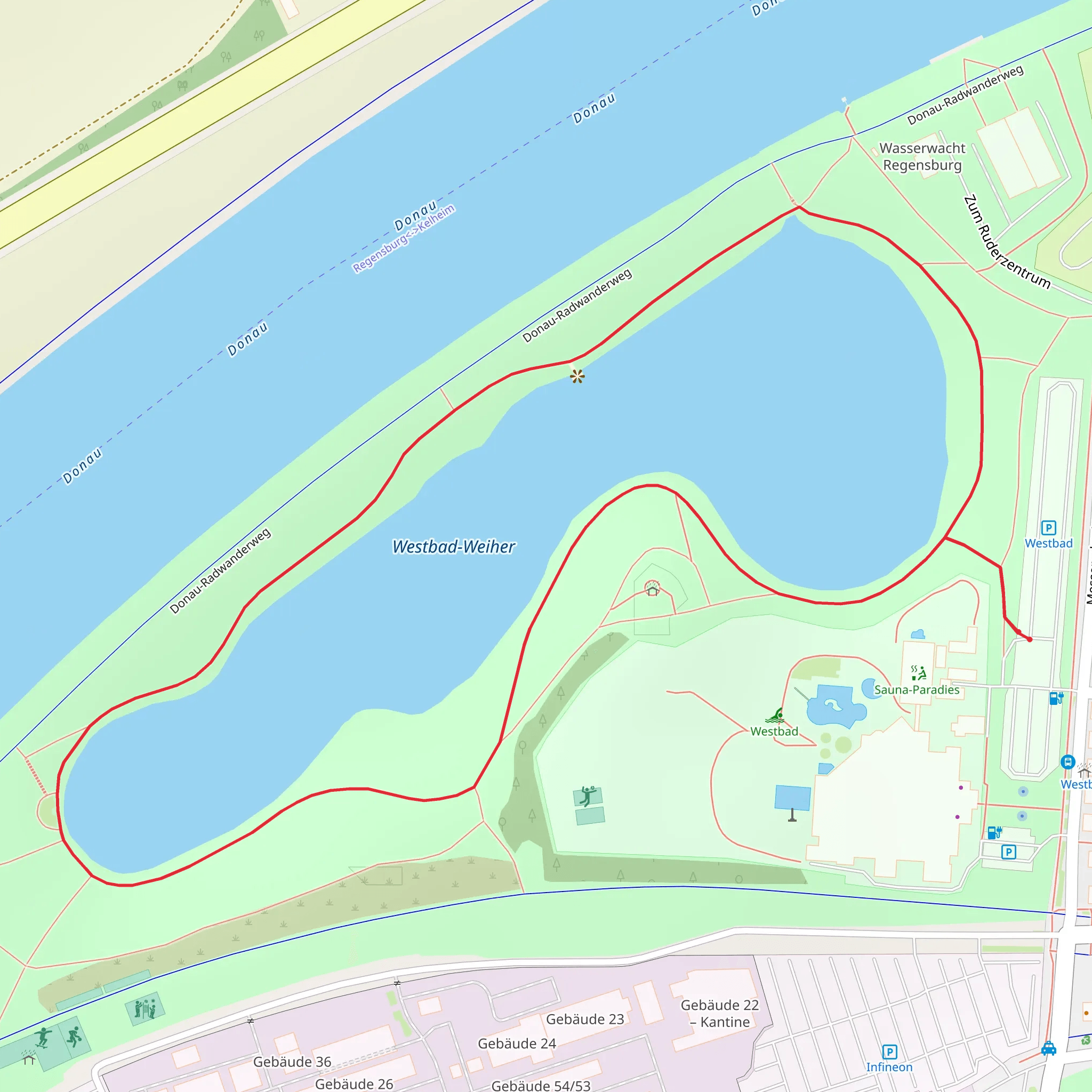 Westbad-Weiher Loop mobile static map