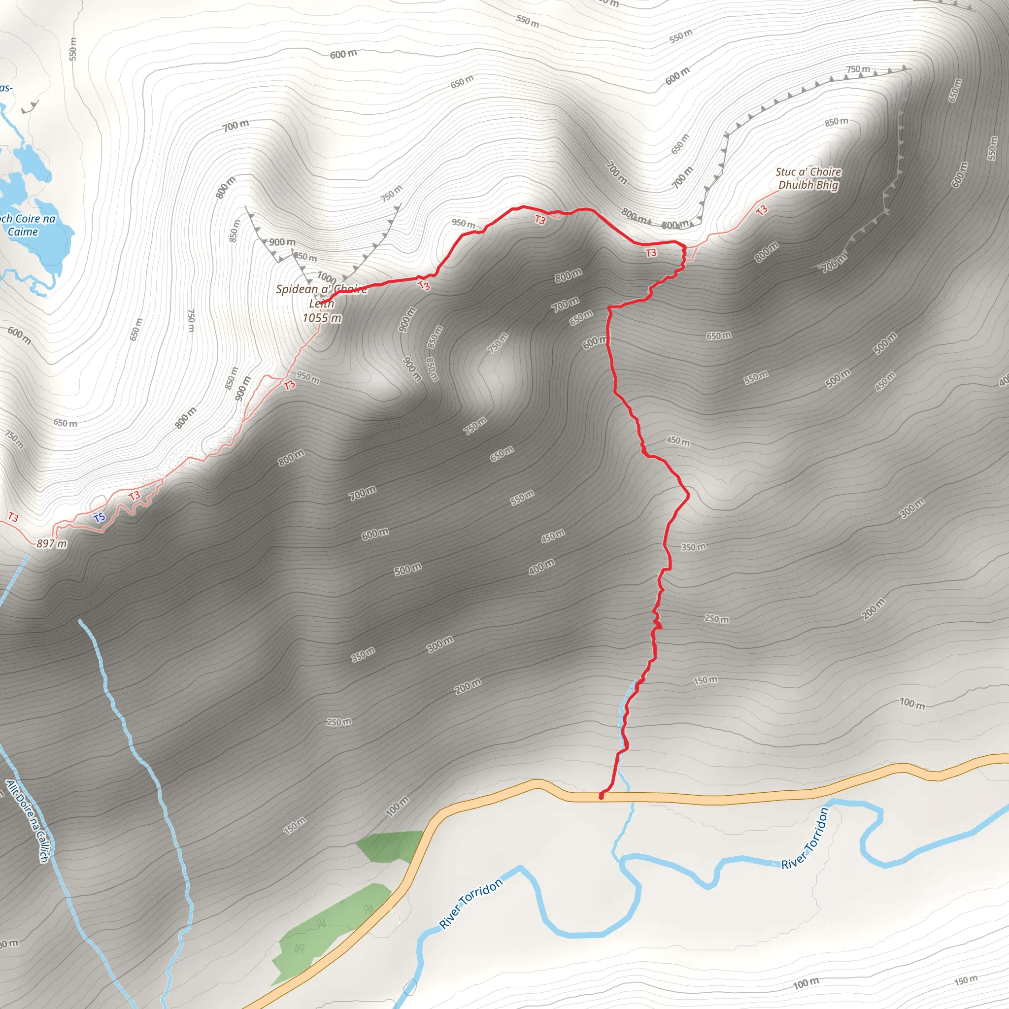 Spidean a' Choire Lèith - Liathach mobile static map