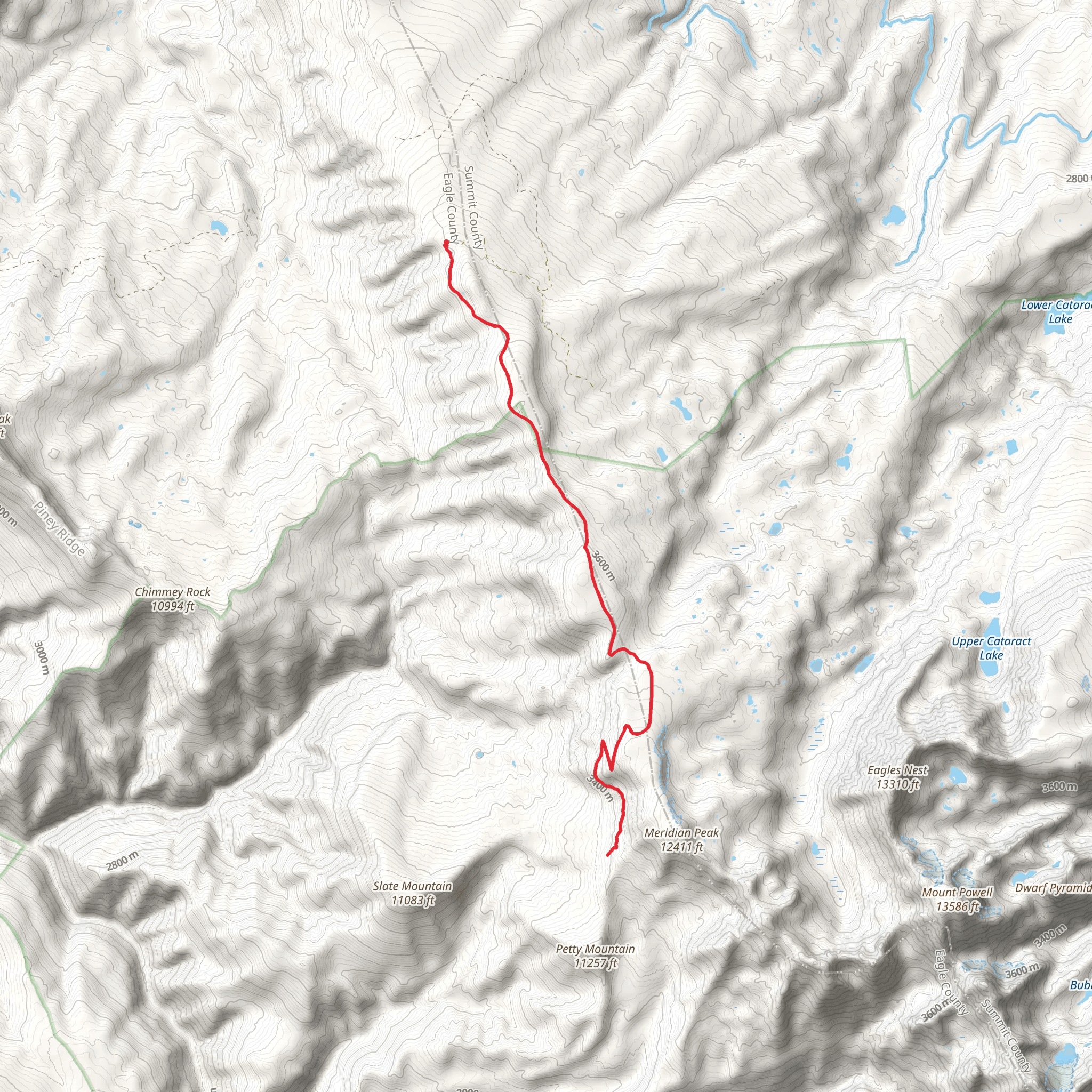 Elliott’s Ridge Trail mobile static map